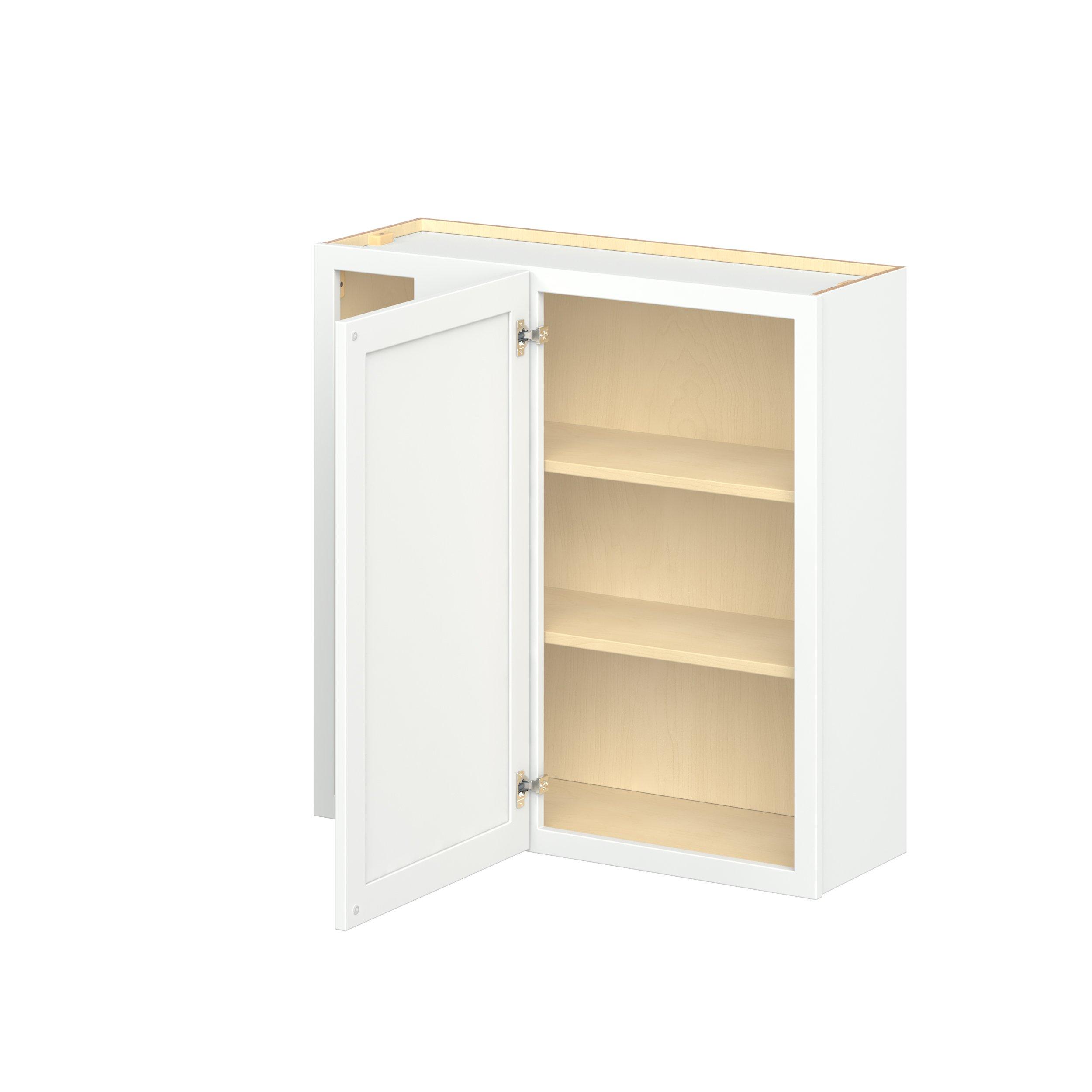 Baxley 36 in. Painted Pure White Left Blind Corner Wall Cabinet