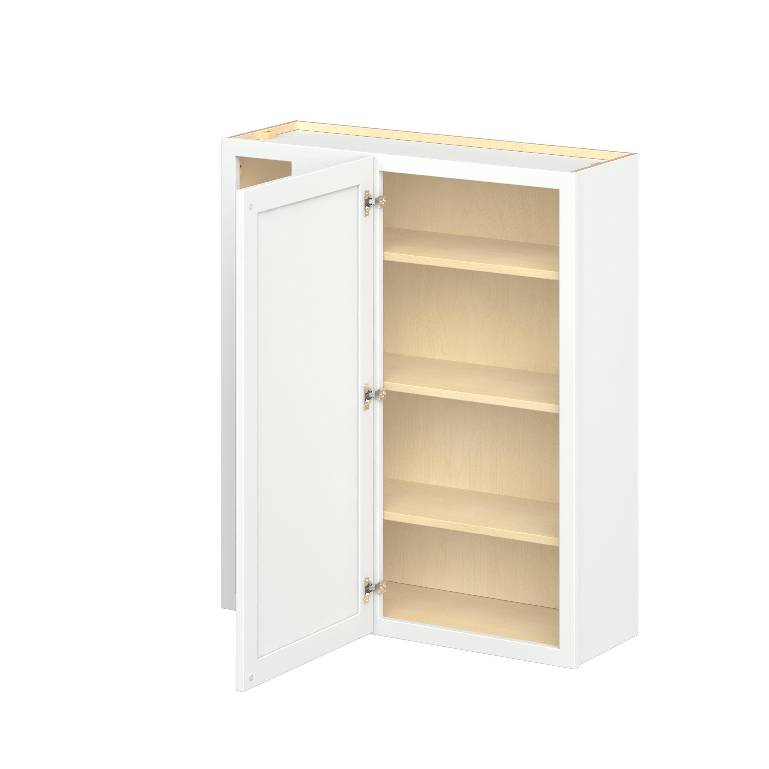 Baxley 36 in. Painted Pure White Left Blind Corner Wall Cabinet
