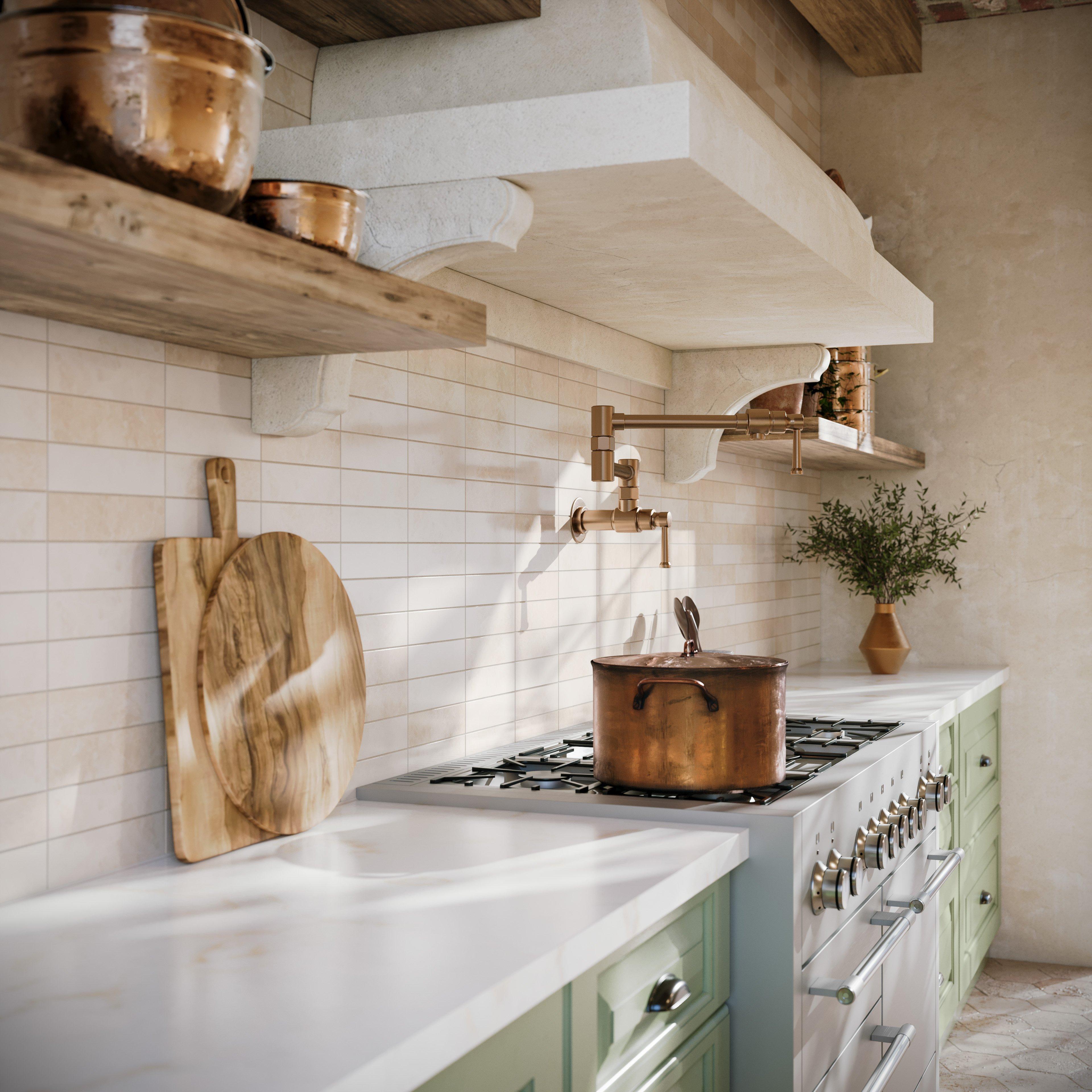 Crema Velluto Polished Marble Tile