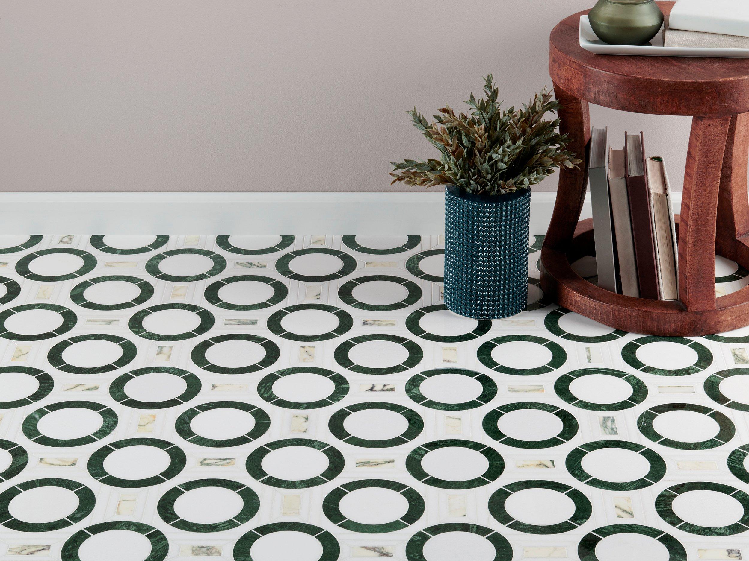 Palazzo Thassos Green II Polished Marble Mosaic