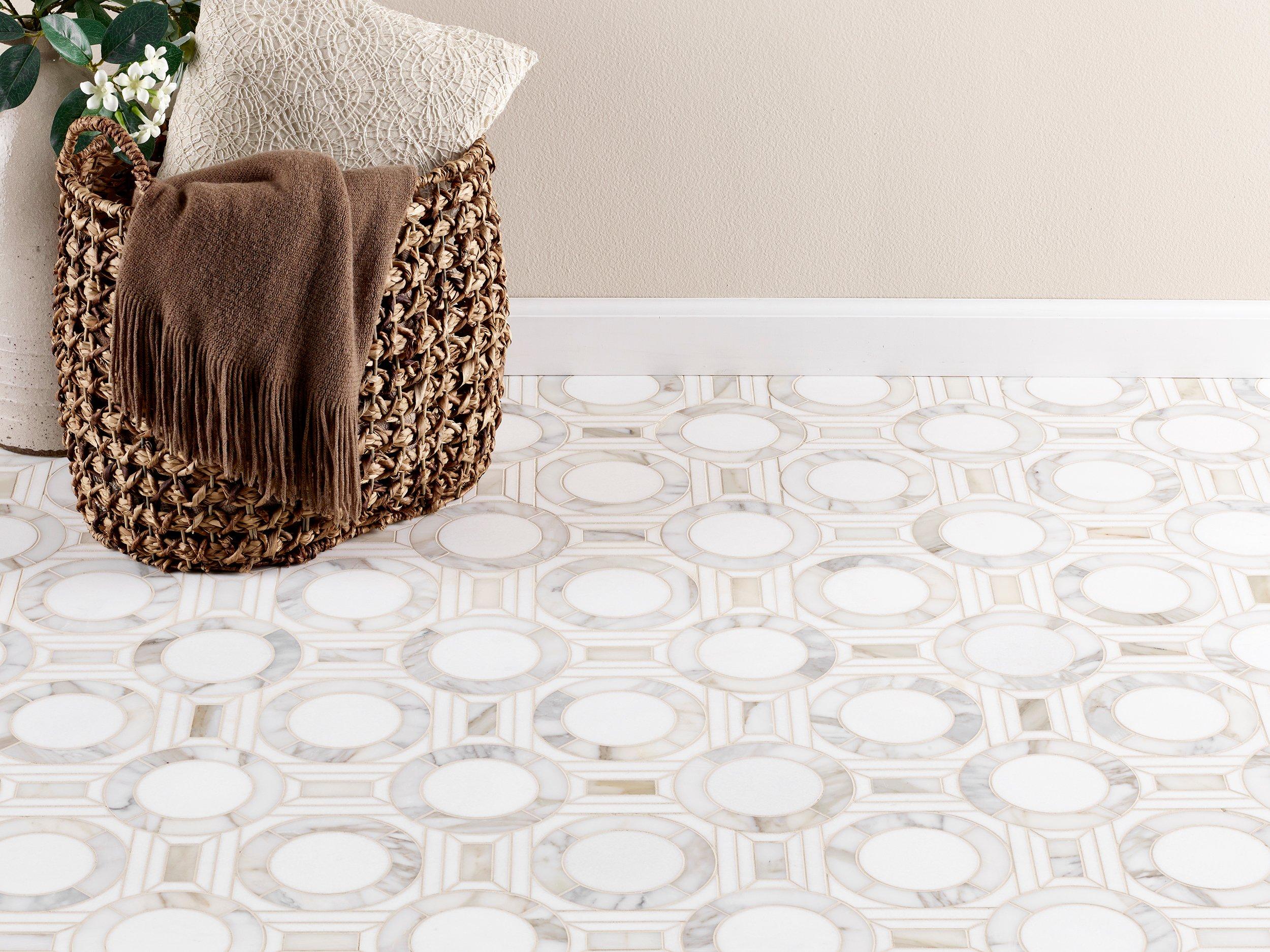 Palazzo Calacatta Thassos Polished Marble Mosaic