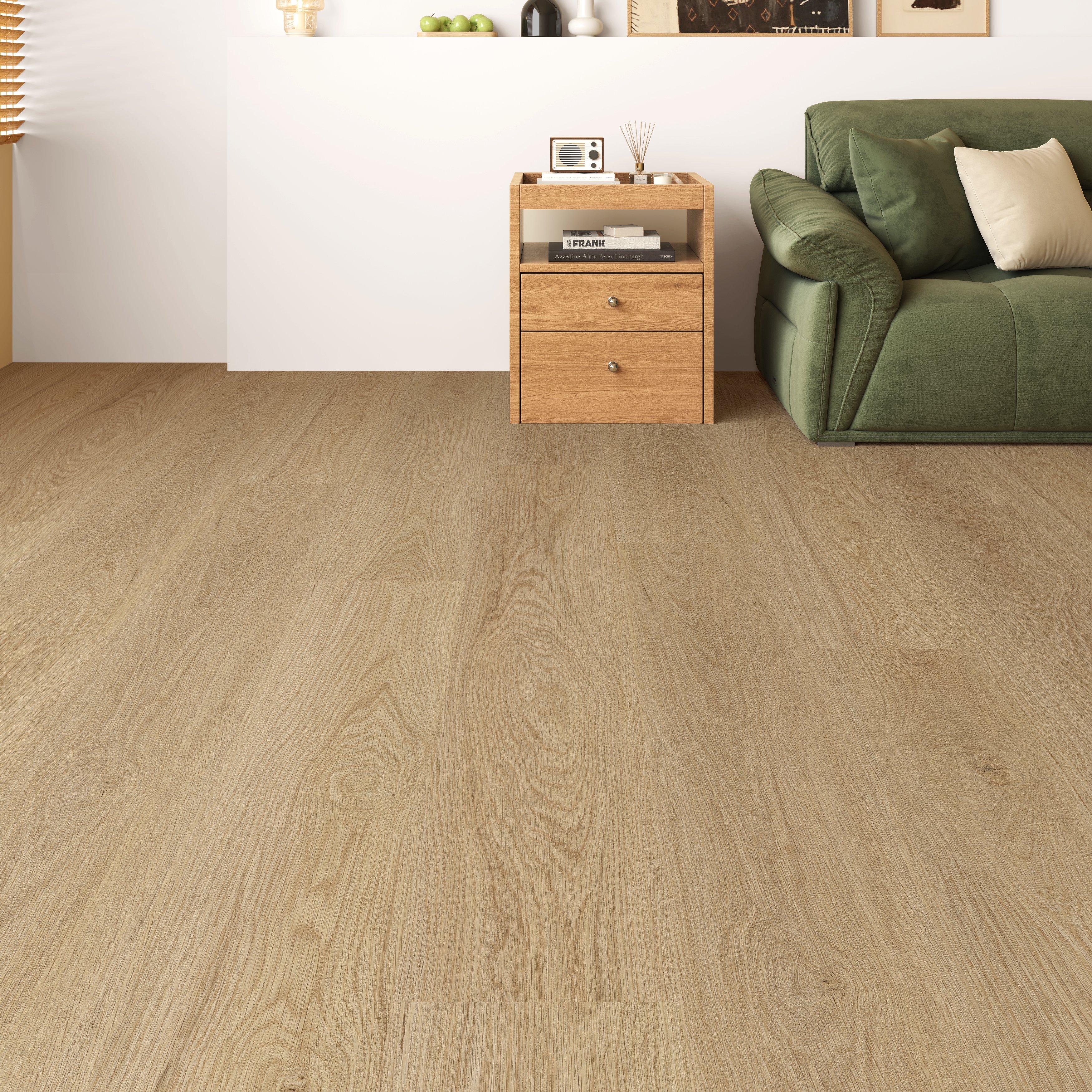 Crestline Oak Waterproof Rigid Core Luxury Vinyl Plank - Cork Pad