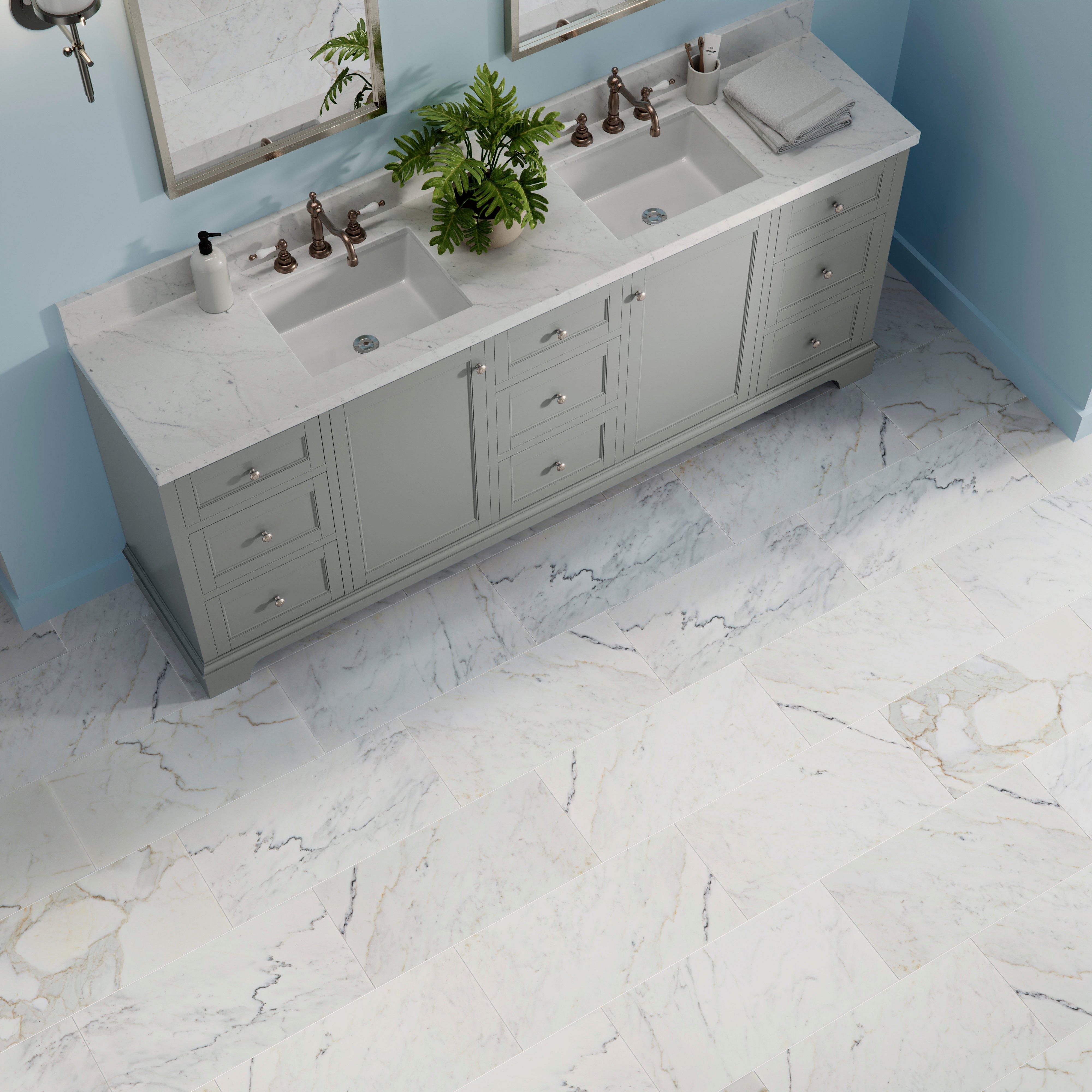 Calacatta Premium Honed Marble Tile