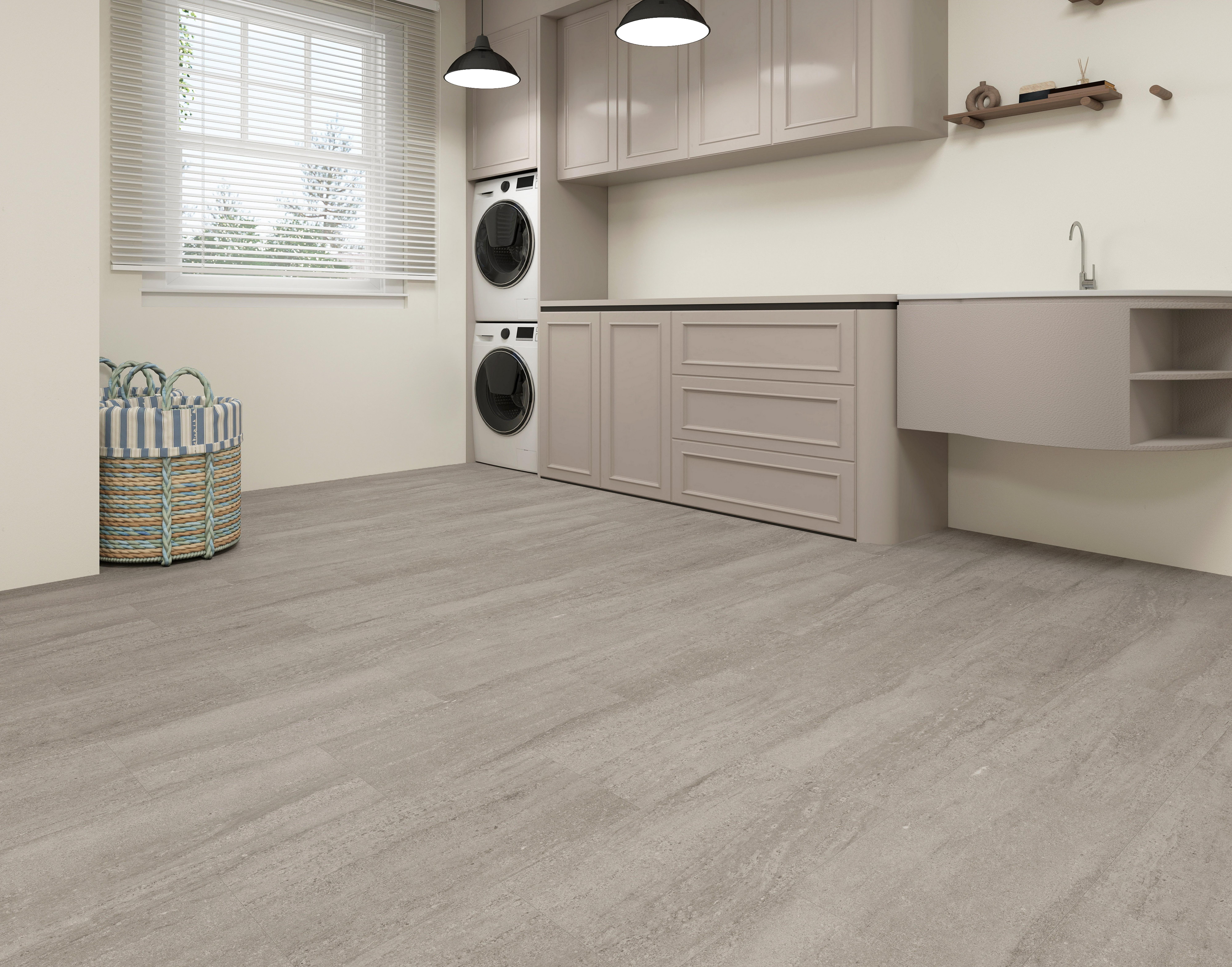 Tavira Gris Waterproof Rigid Core Luxury Vinyl Plank - Cork Pad