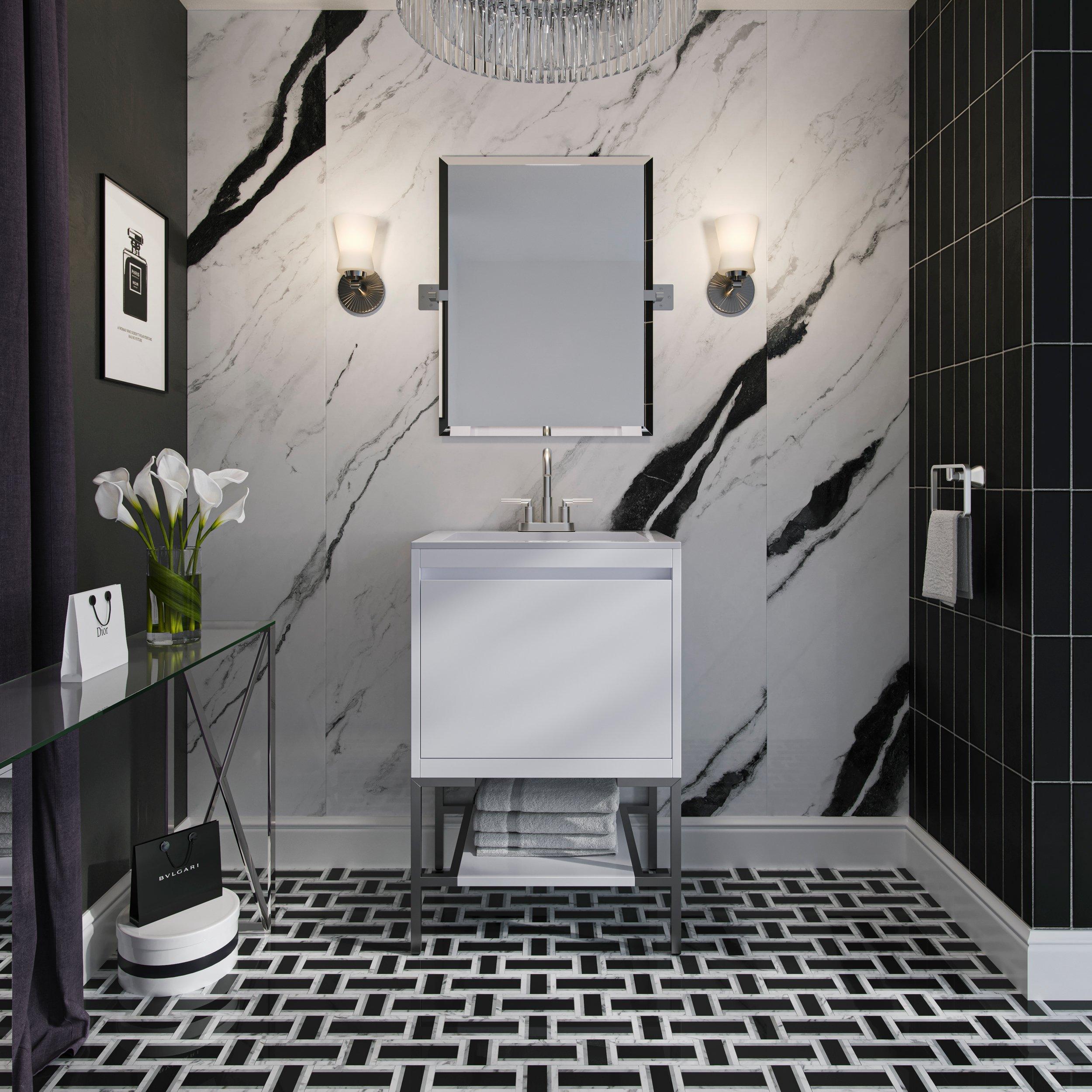 Lizzie II 4 in. Centerset Brushed Nickel Bath Faucet