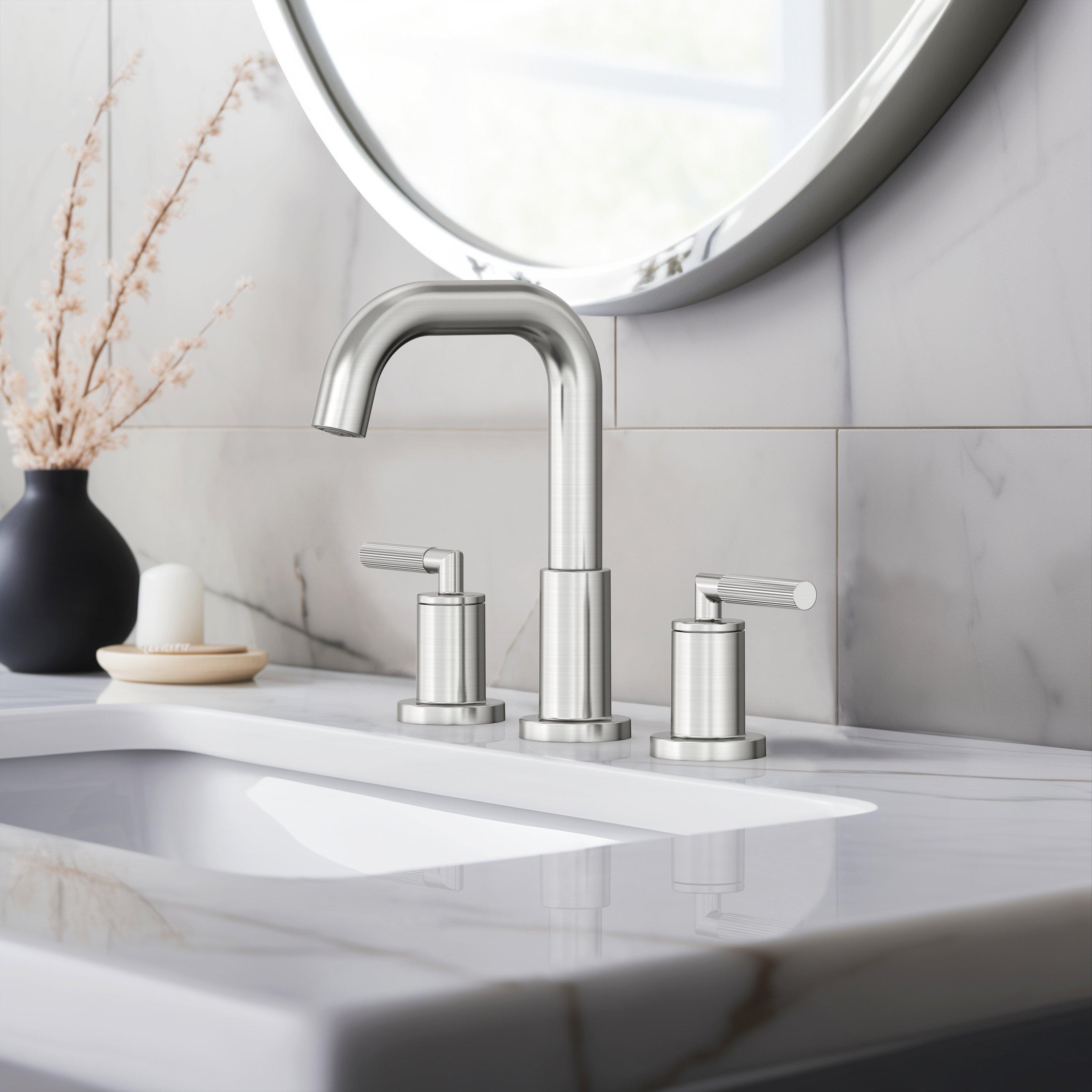 Lizzie II 8 in. Widespread Brushed Nickel Bath faucet
