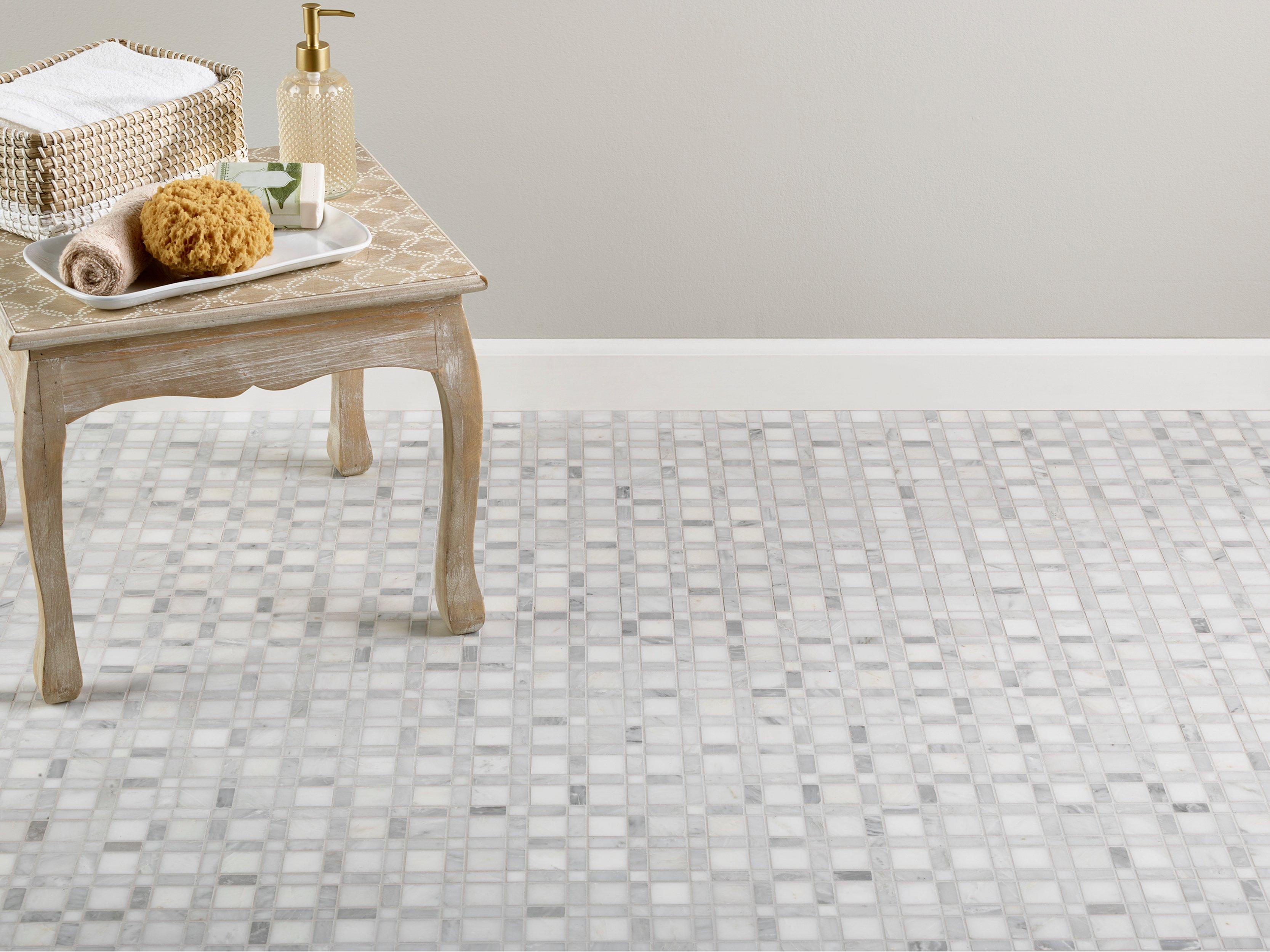 Manchester Plaid Polished Marble Mosaic