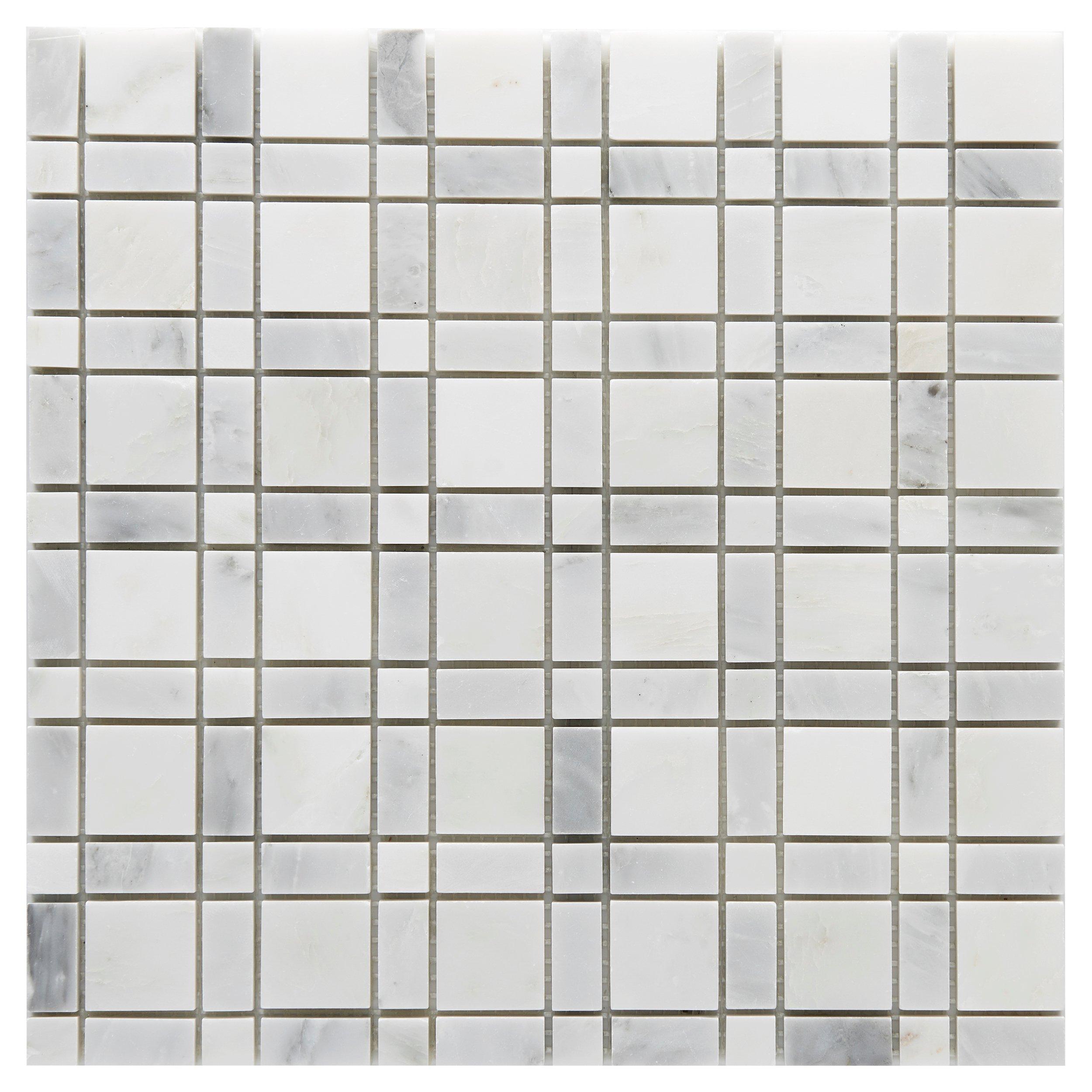 Manchester Plaid Polished Marble Mosaic
