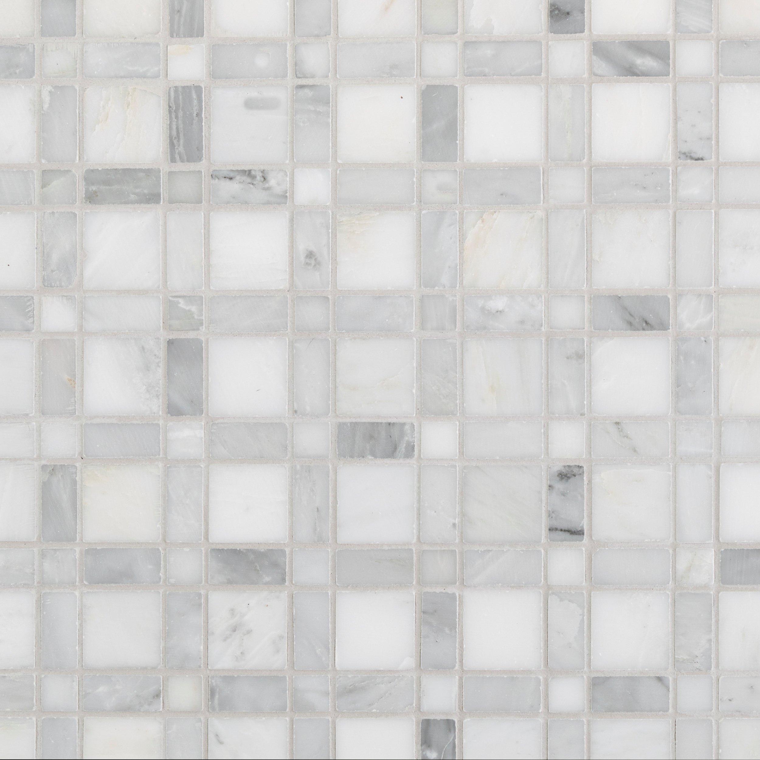 Manchester Plaid Polished Marble Mosaic