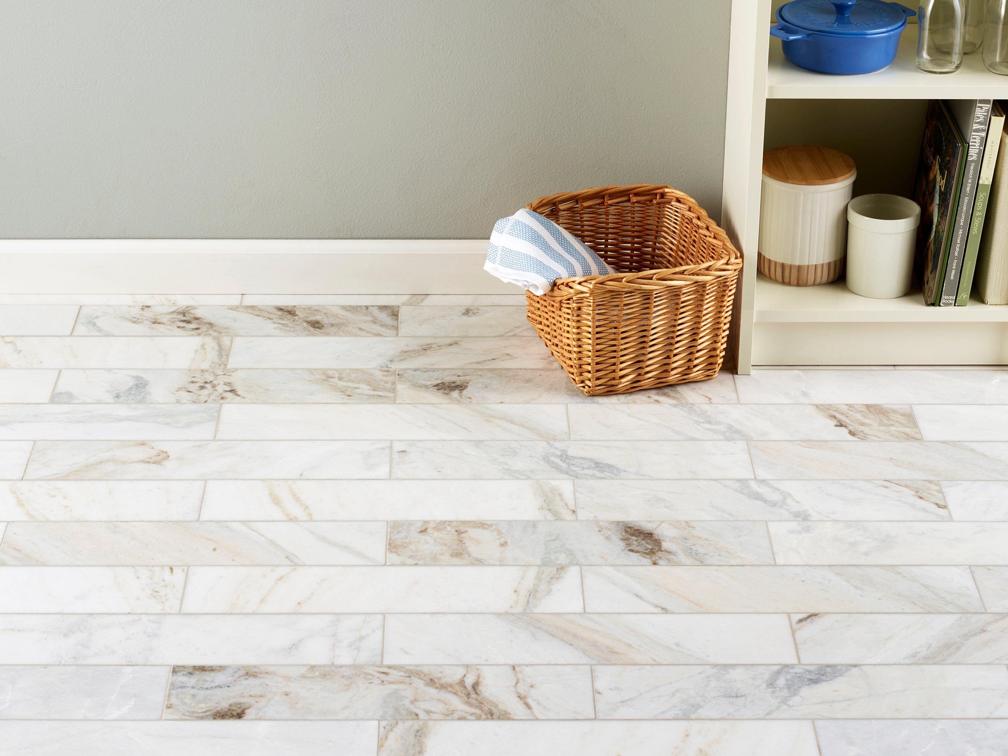 Bianco Orion II Honed Marble Tile