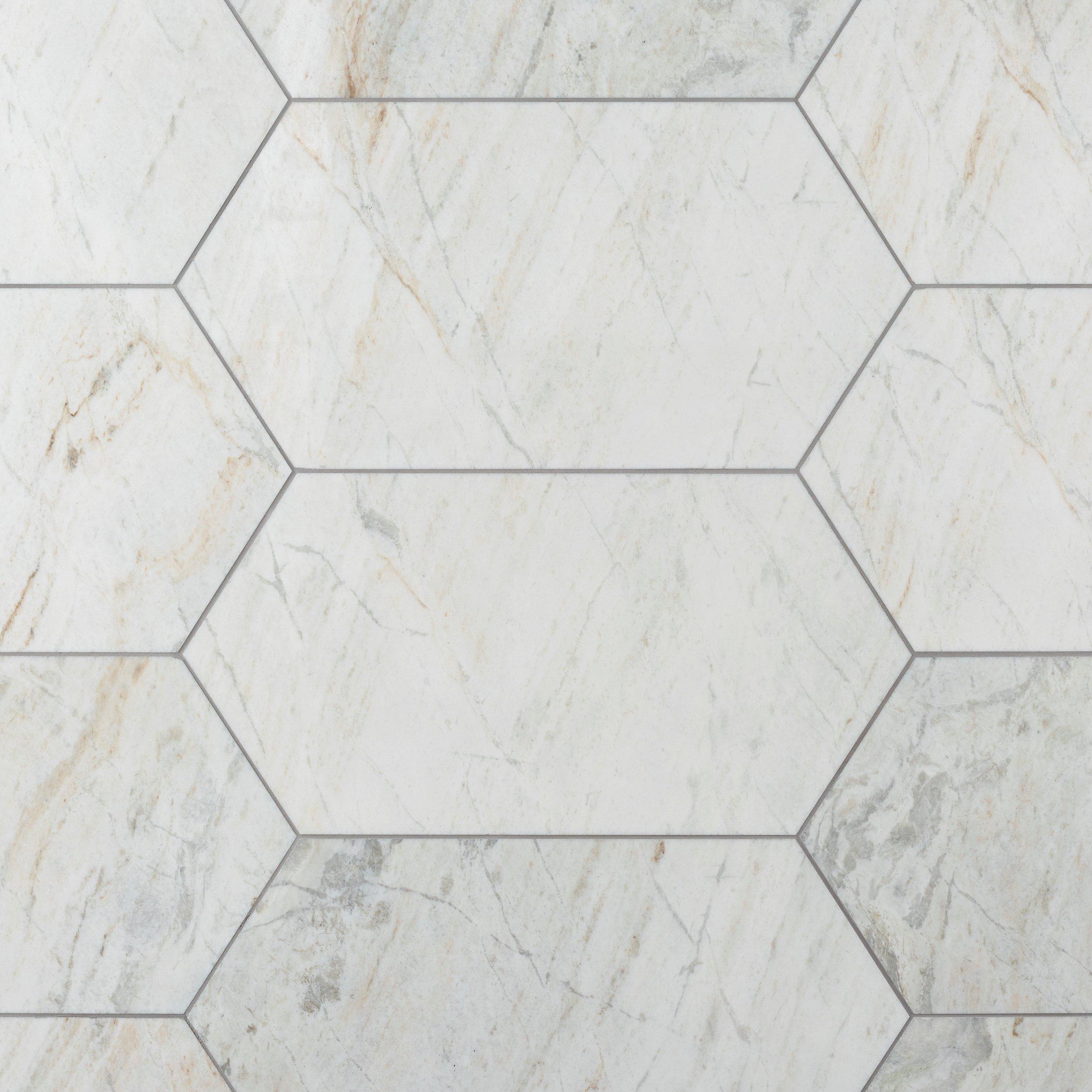 Bianco Orion Picket Polished Marble Tile