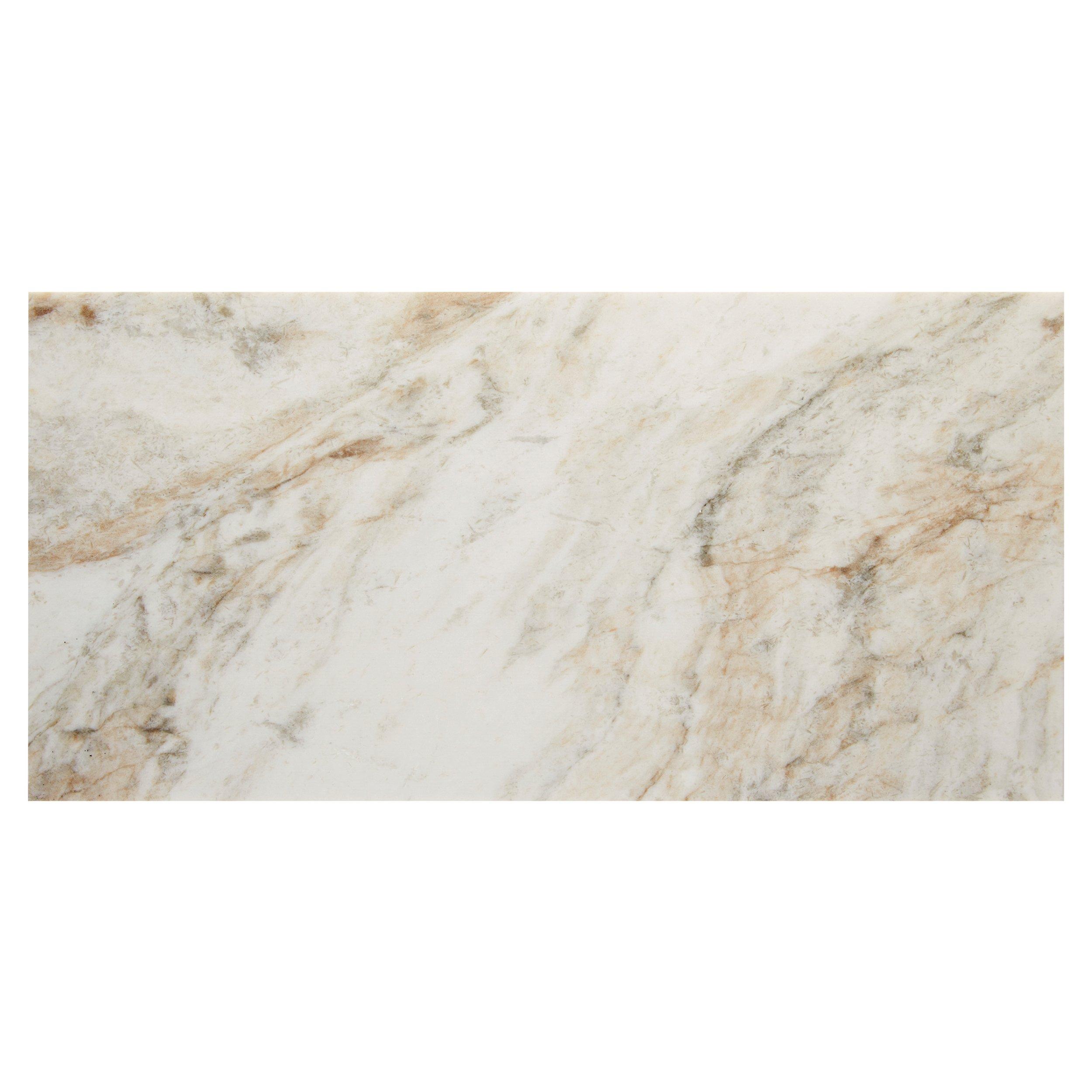 Bianco Orion III Polished Marble Tile