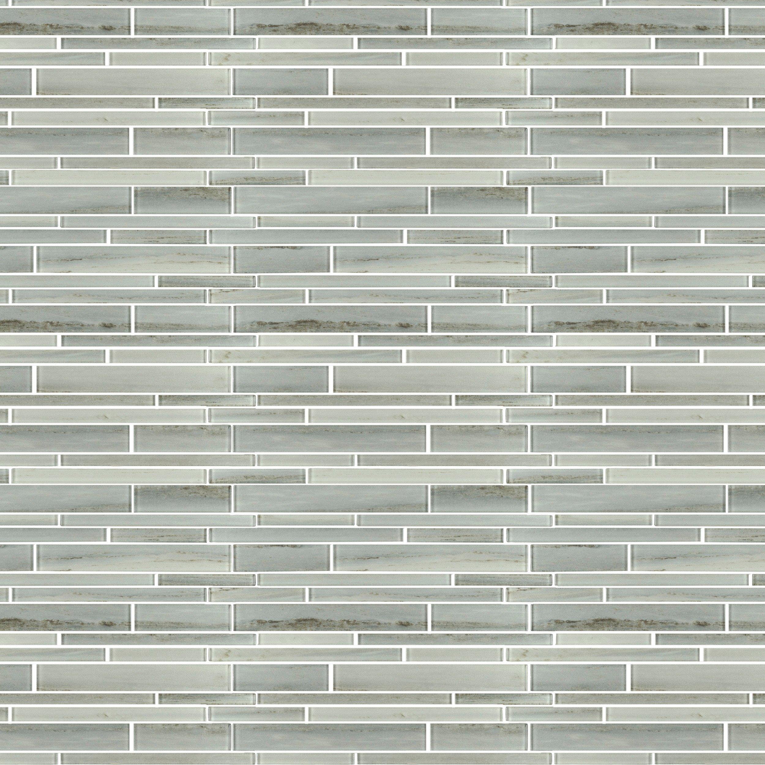 Uptown Grigio Linear Glass Mosaic