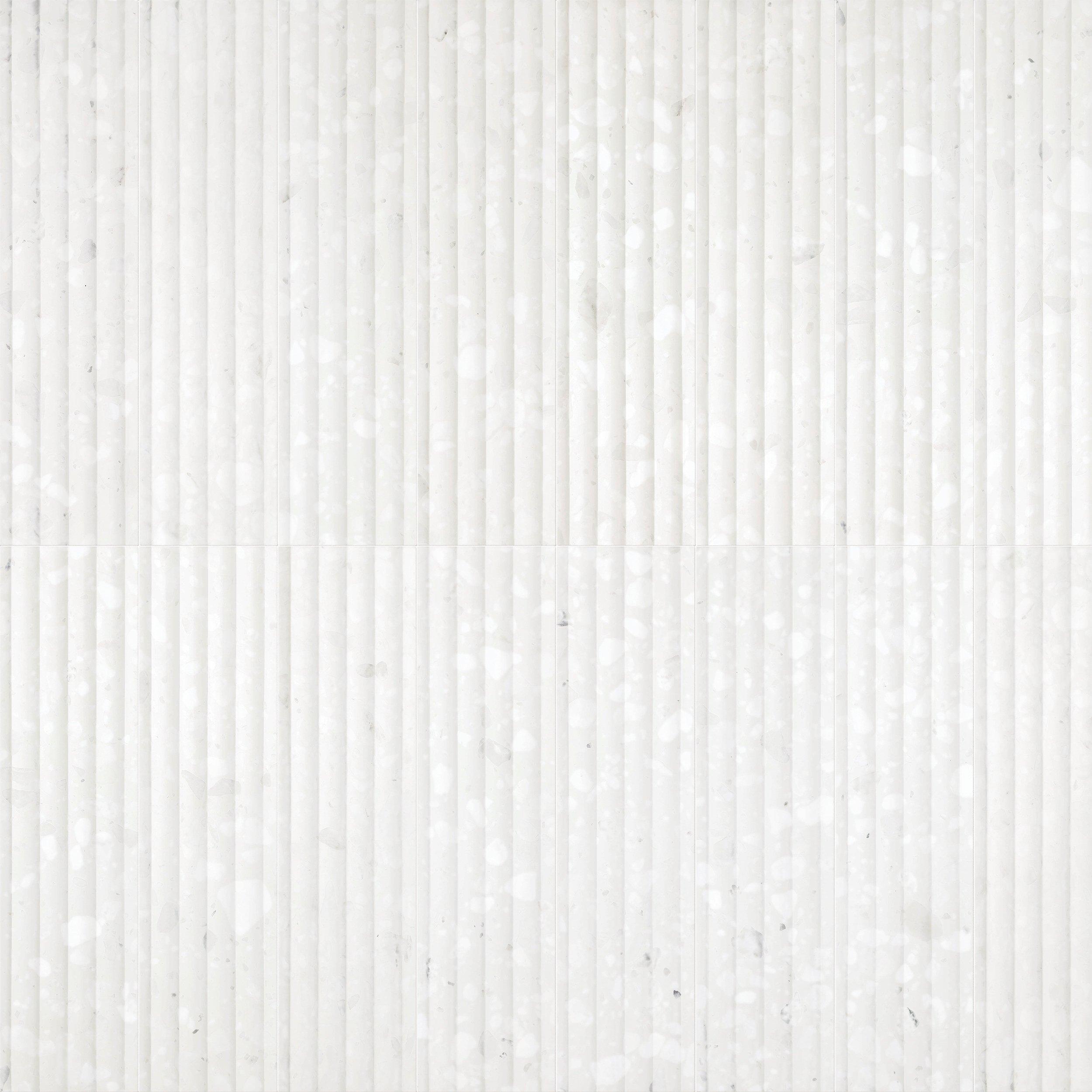 Fluted Terrazzo Polished Marble Tile