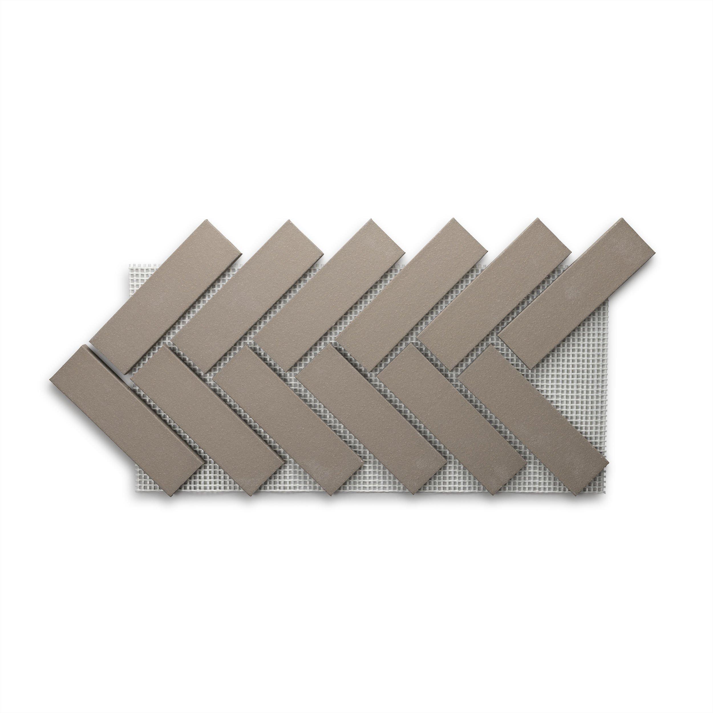 Tundra Thin Brick Herringbone Panel