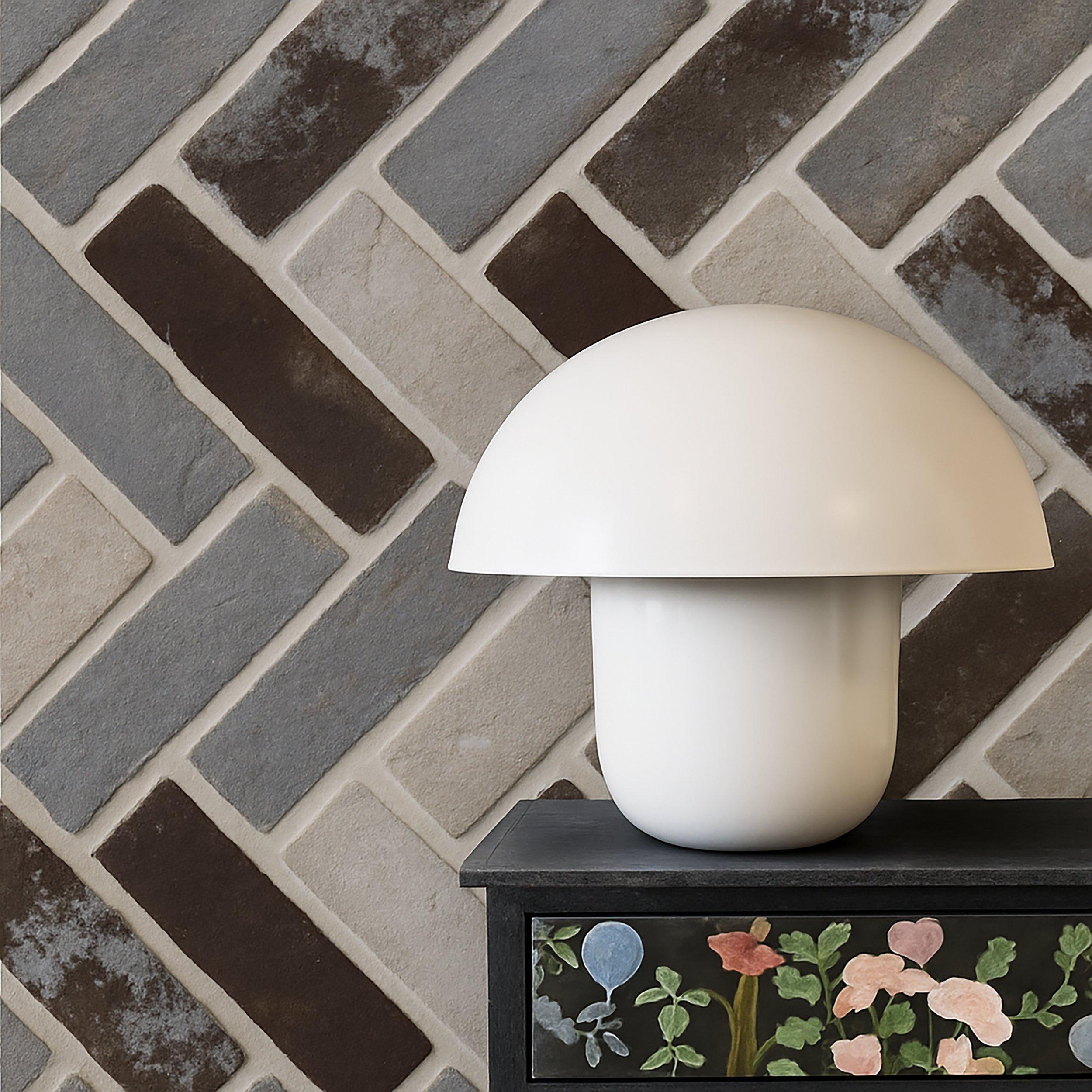 Driftwood Thin Brick Herringbone Panel