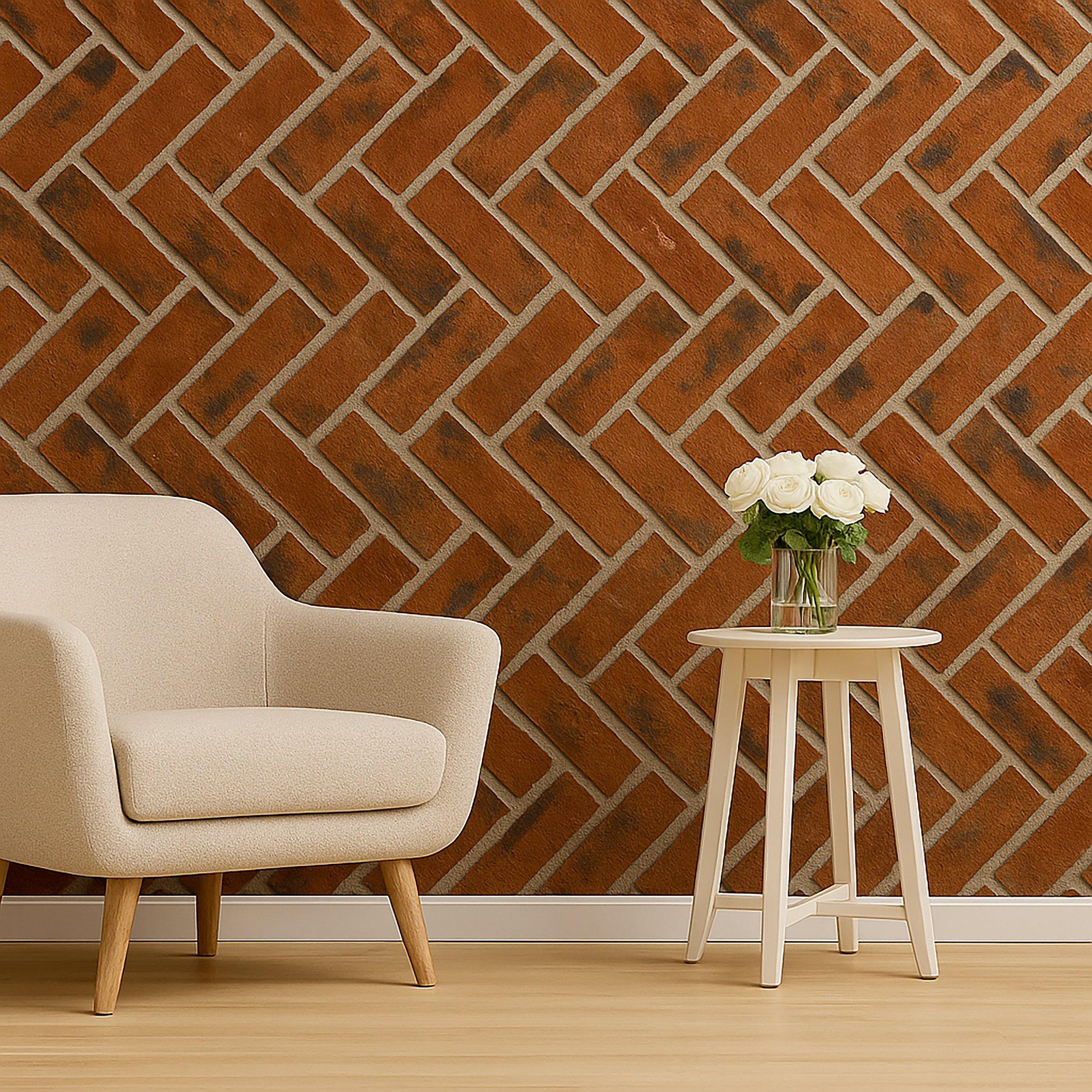 Townmark Thin Brick Herringbone Panel