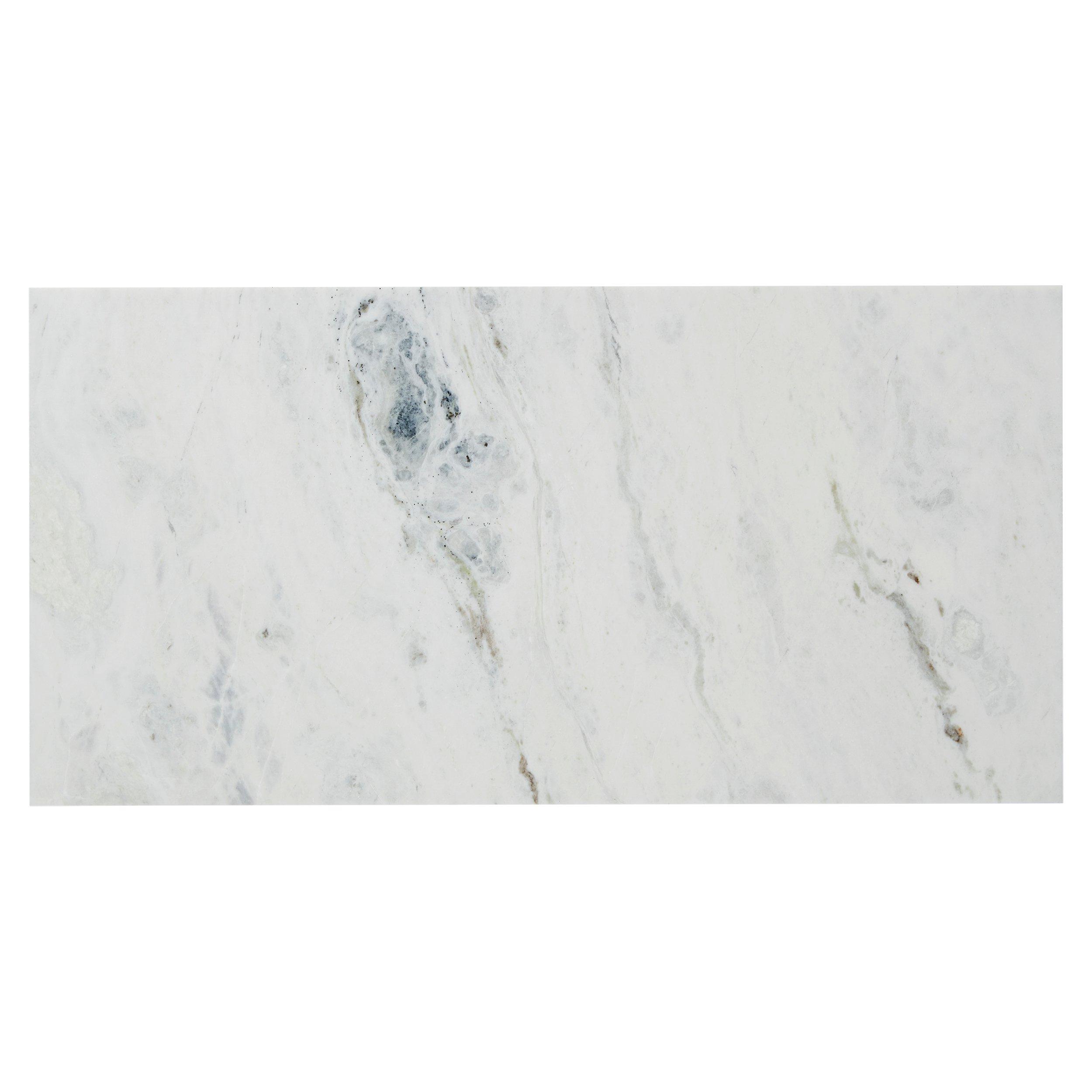 Bianco Orion II Polished Marble Tile