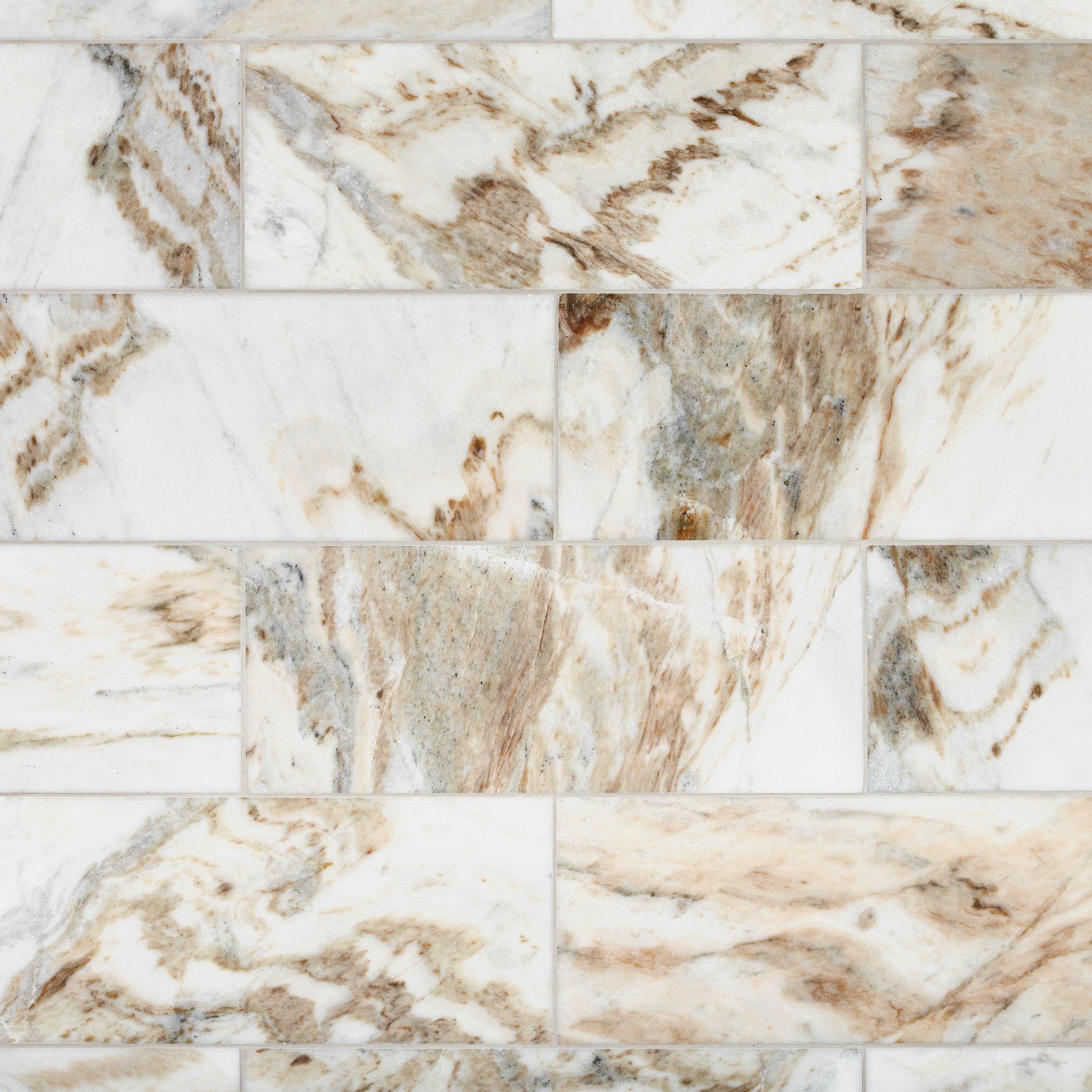 Bianco Orion II Polished Marble Tile
