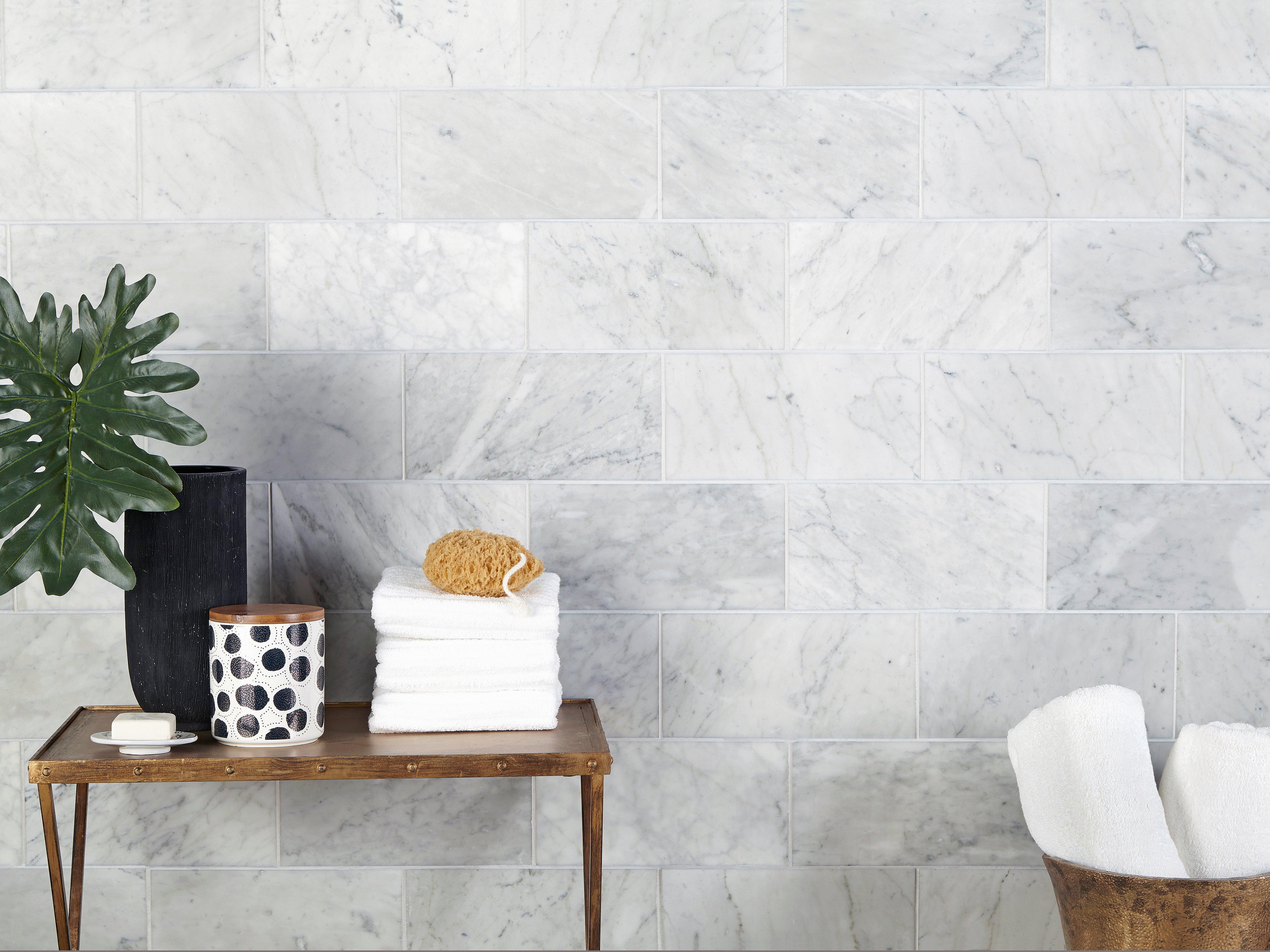 Bianco Carrara Honed Marble Tile