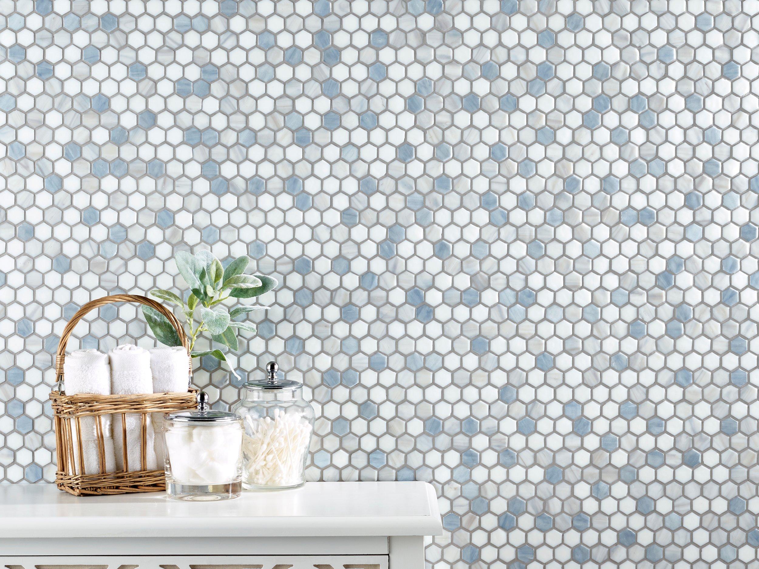 Brizo Hexagon Polished Glass Mosaic