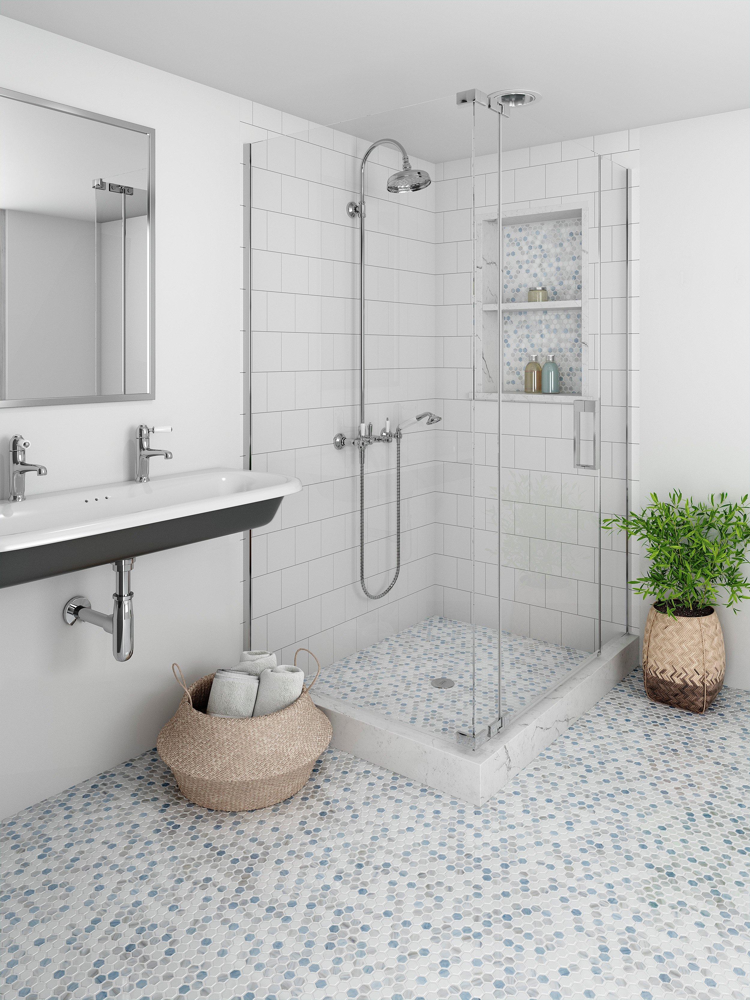 Brizo Hexagon Polished Glass Mosaic