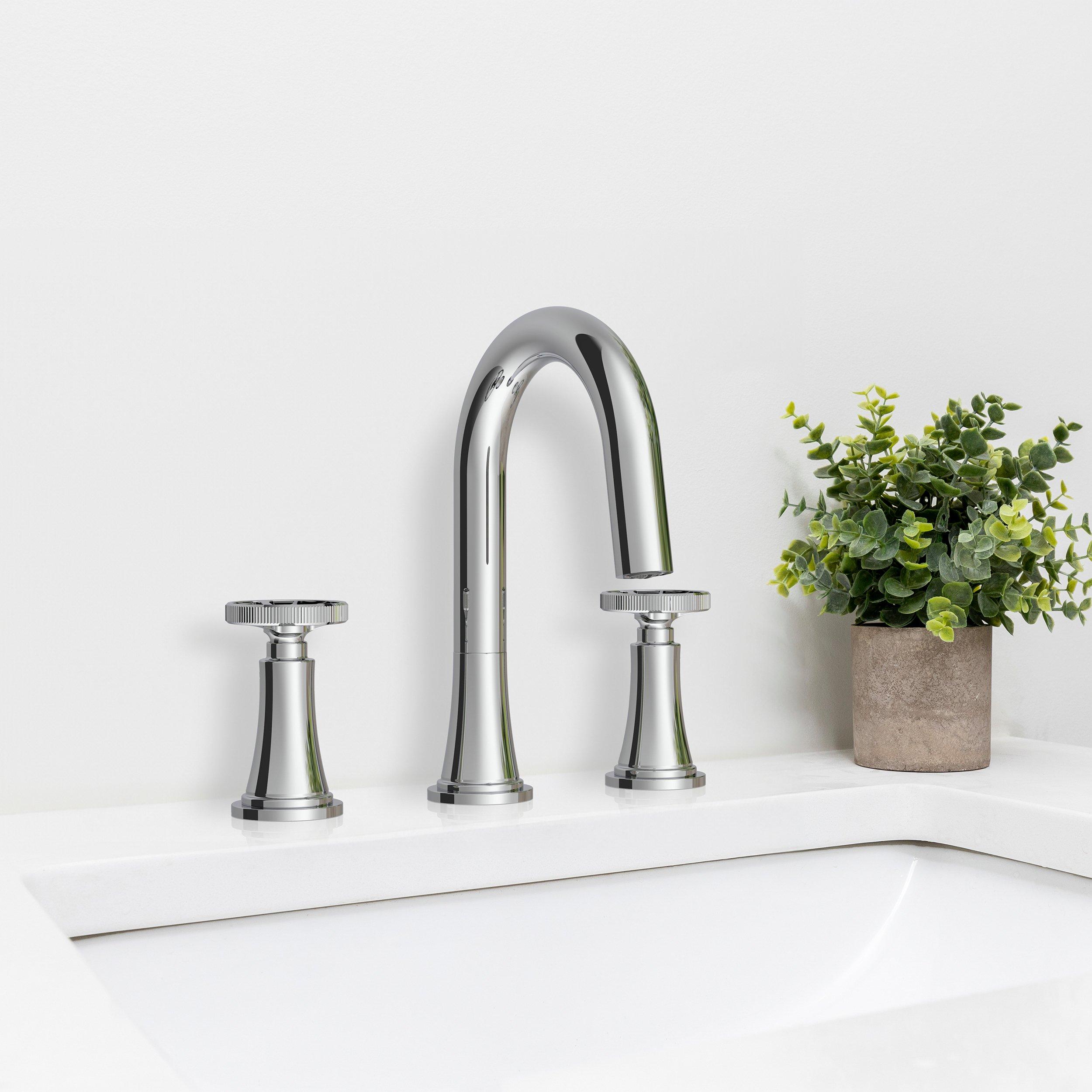 Abbey 8 in. Widespread Polished Chrome Bath Faucet