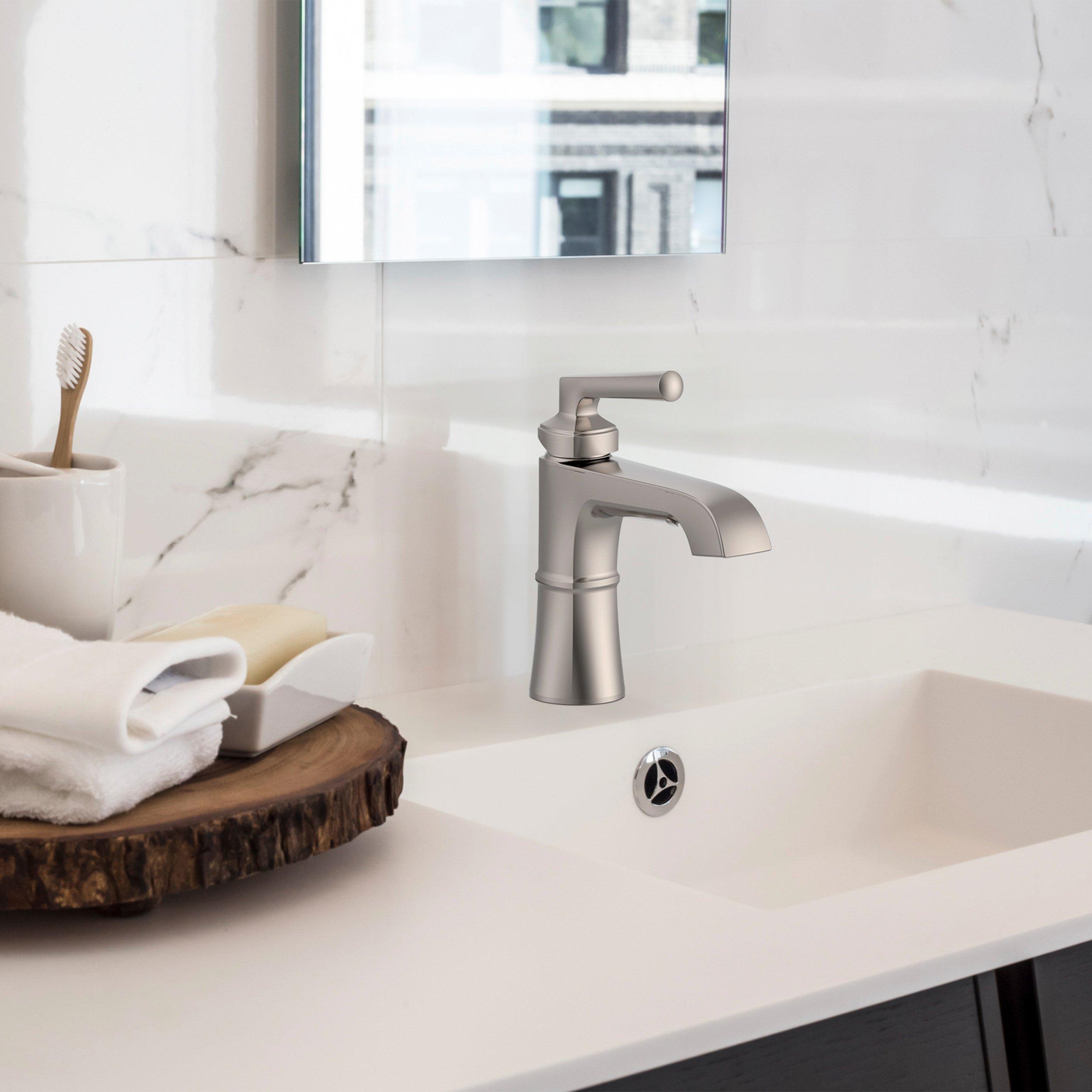 Harper Monoblock Brushed Nickel Bath Faucet