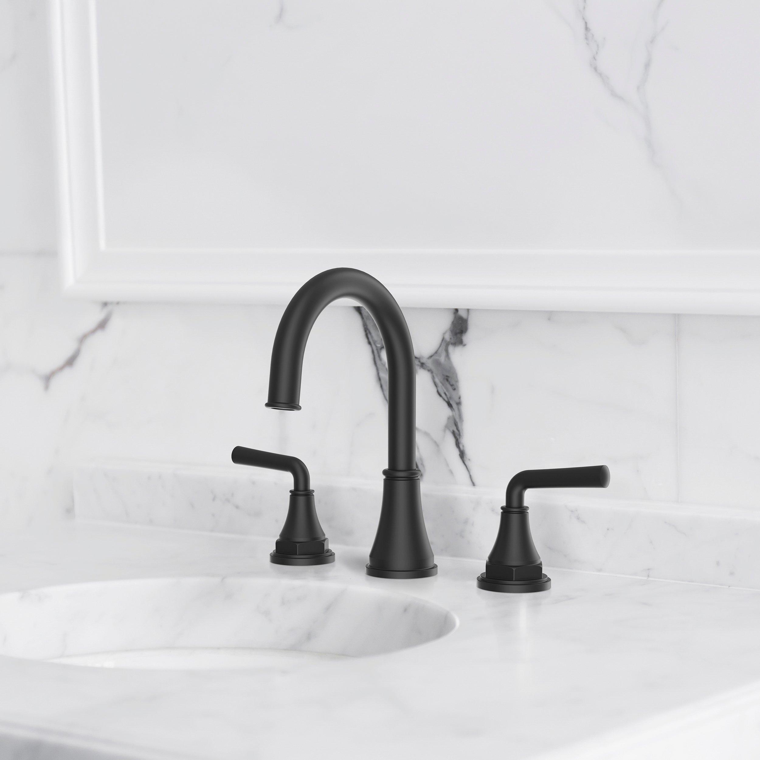 Tano 8 in. Widespread Matte Black Bath Faucet