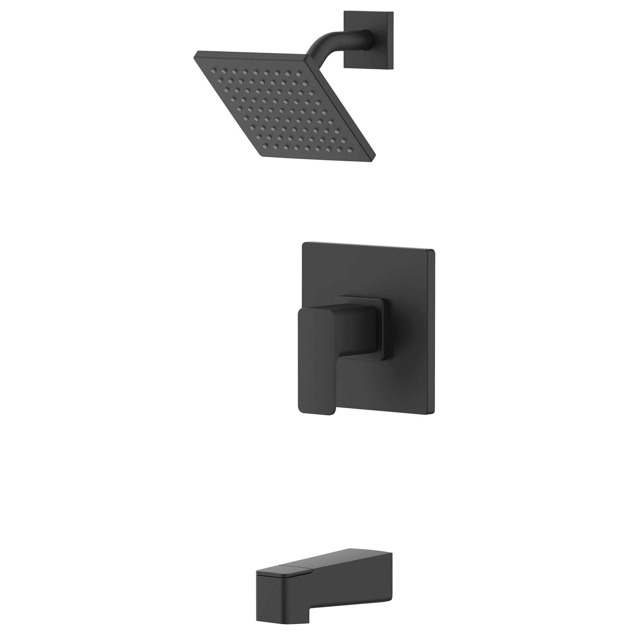 Royce Matte Black Shower and Tub Combination