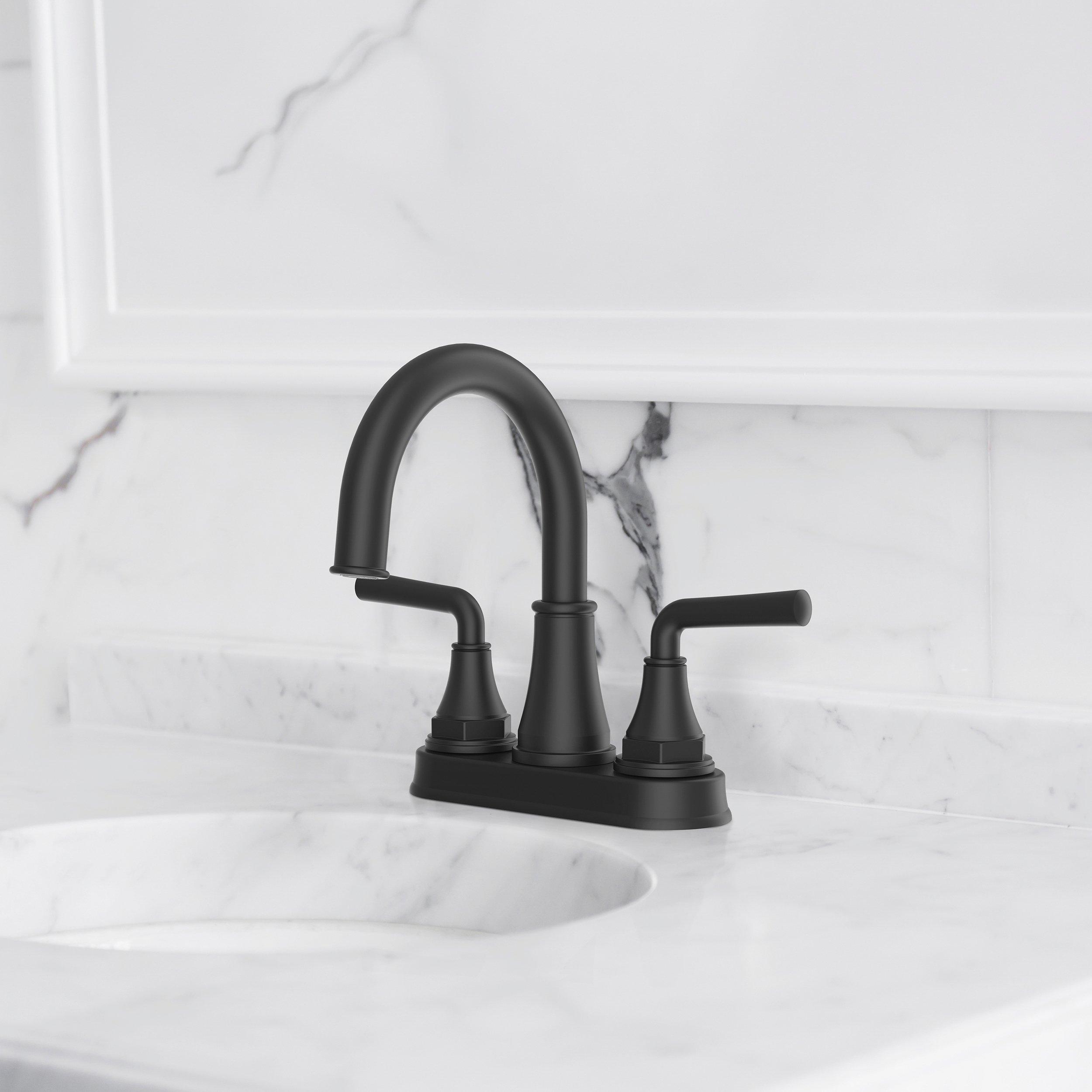 Tano 4 in. Centerset Matte Black Bath Faucet