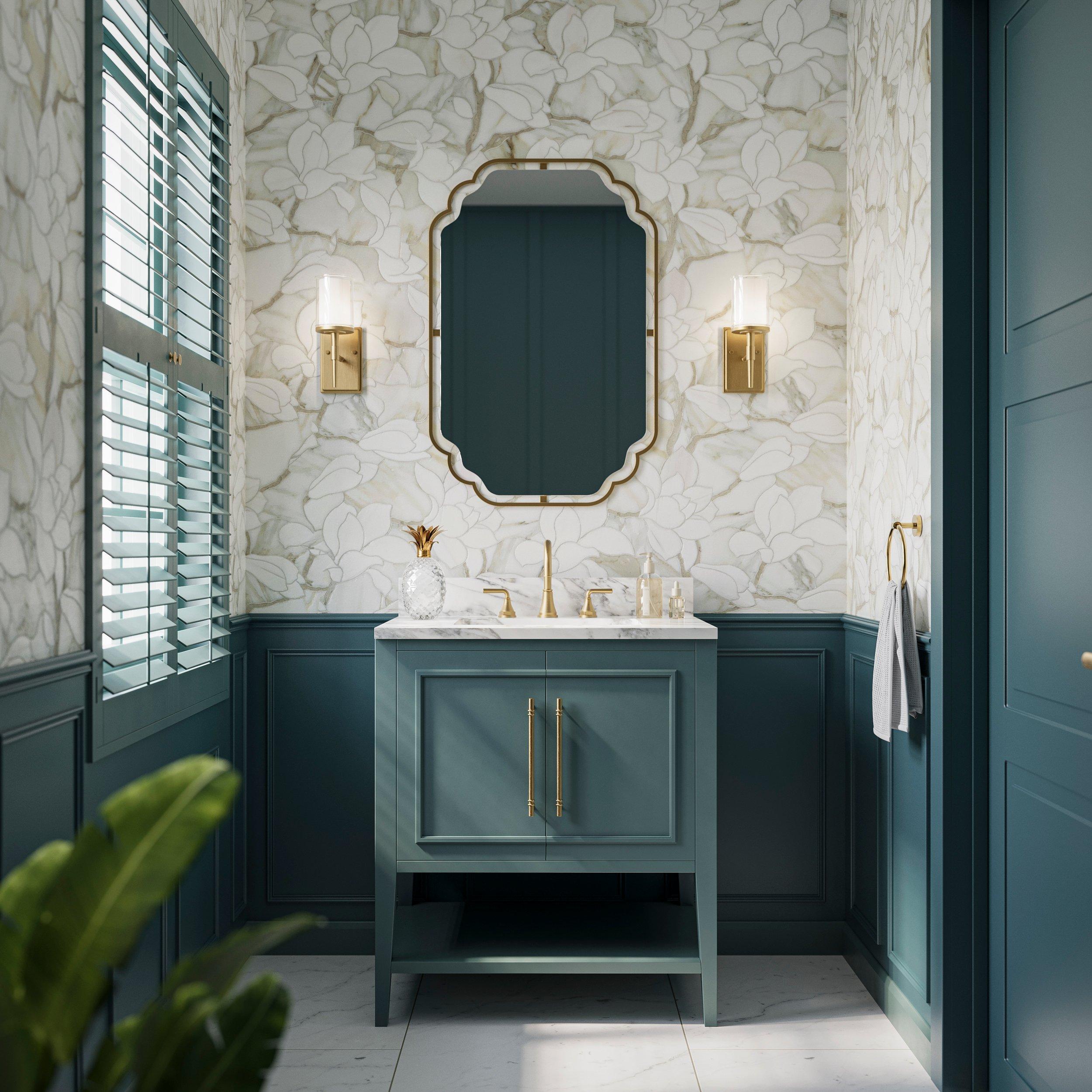 Tano 8 in. Widespread Brushed Gold Bath Faucet