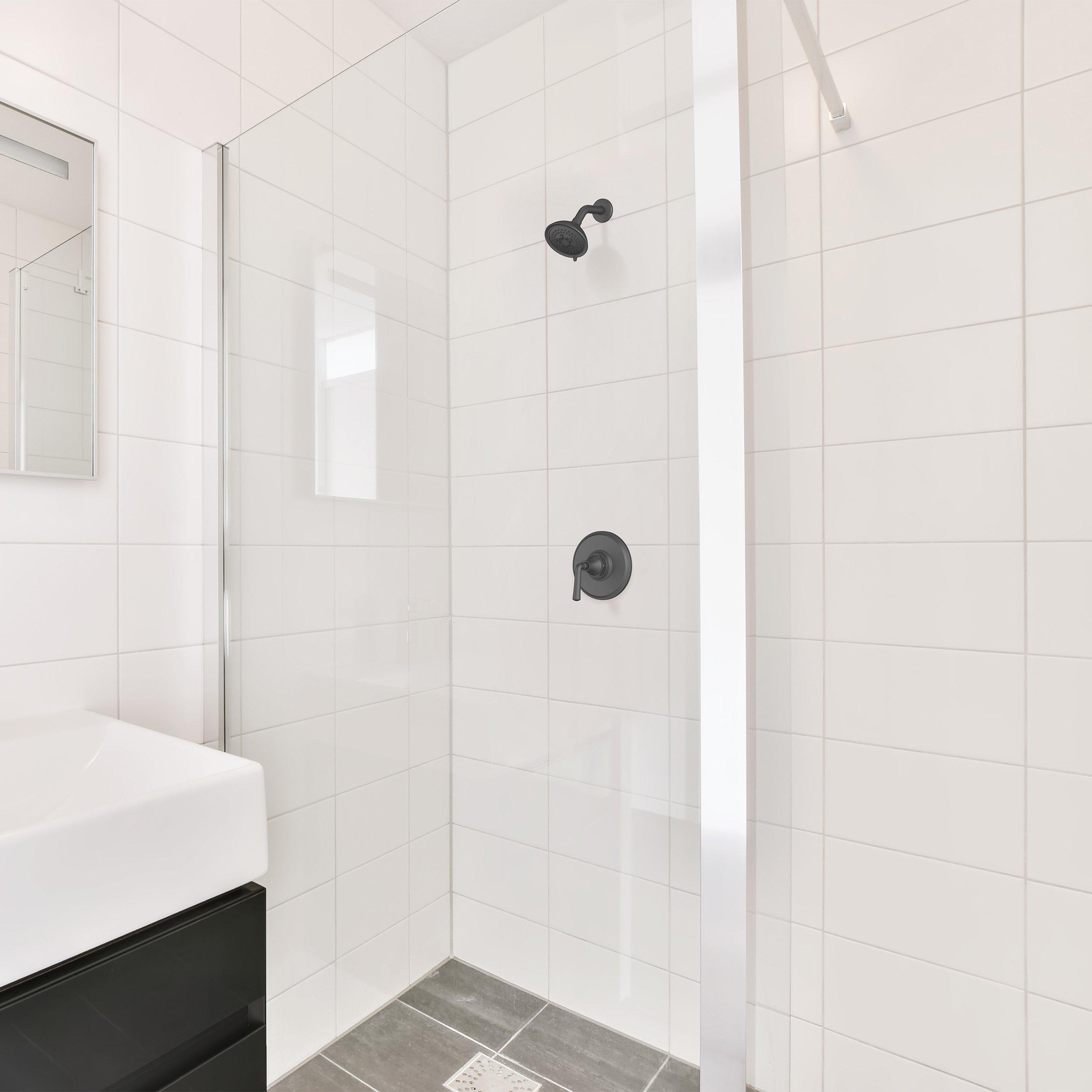 Tano Matte Black Shower and Tub Combination