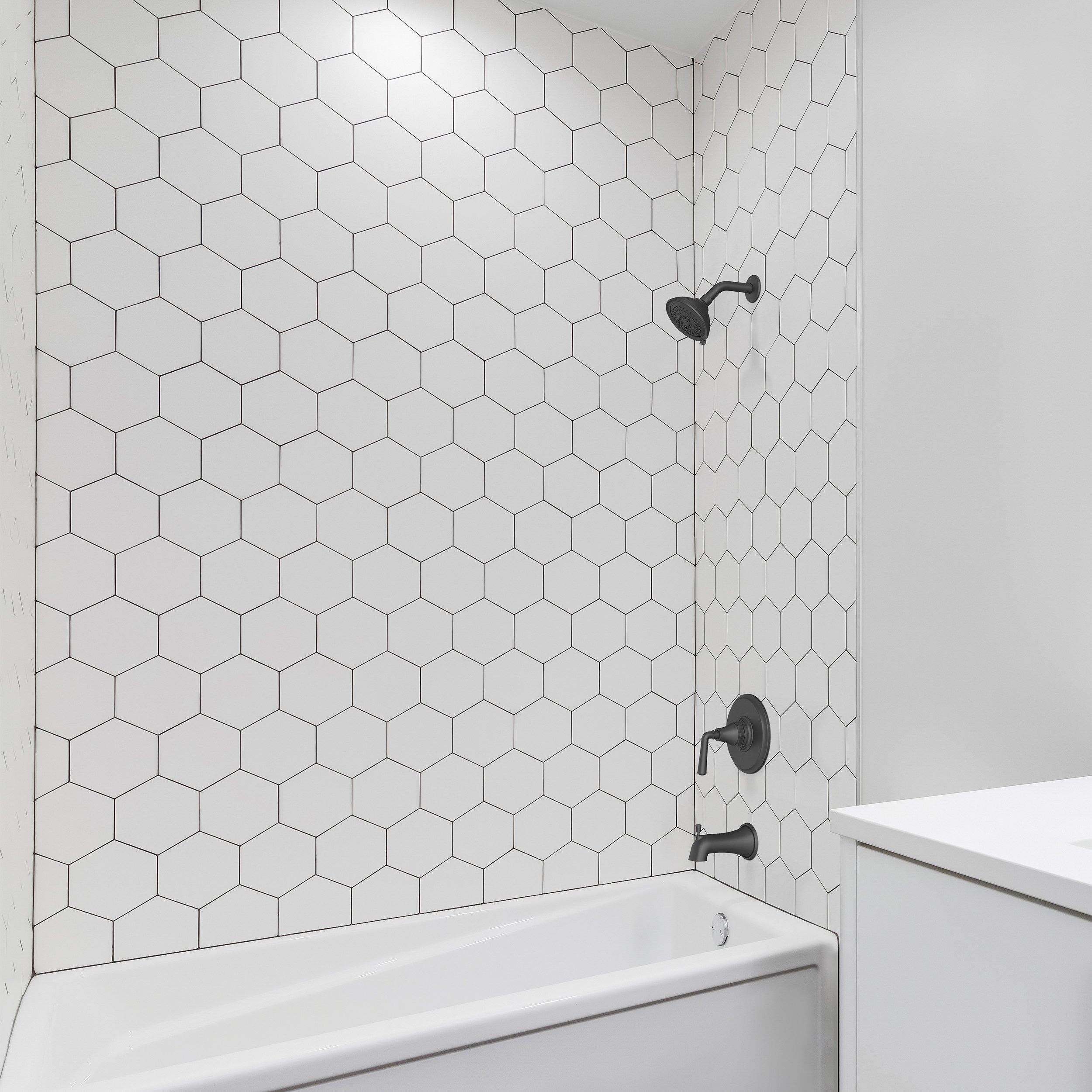 Tano Matte Black Shower and Tub Combination