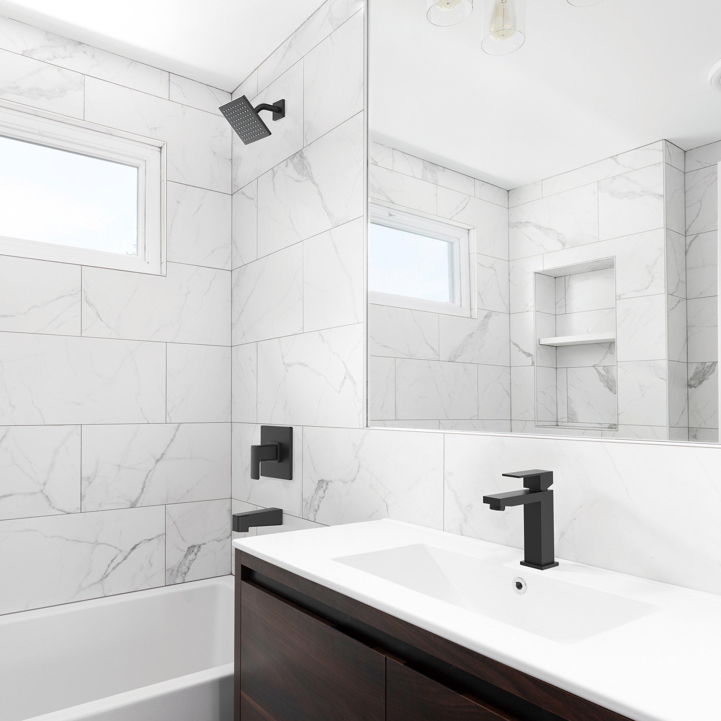 Royce Monoblock Matte Black Bath Faucet