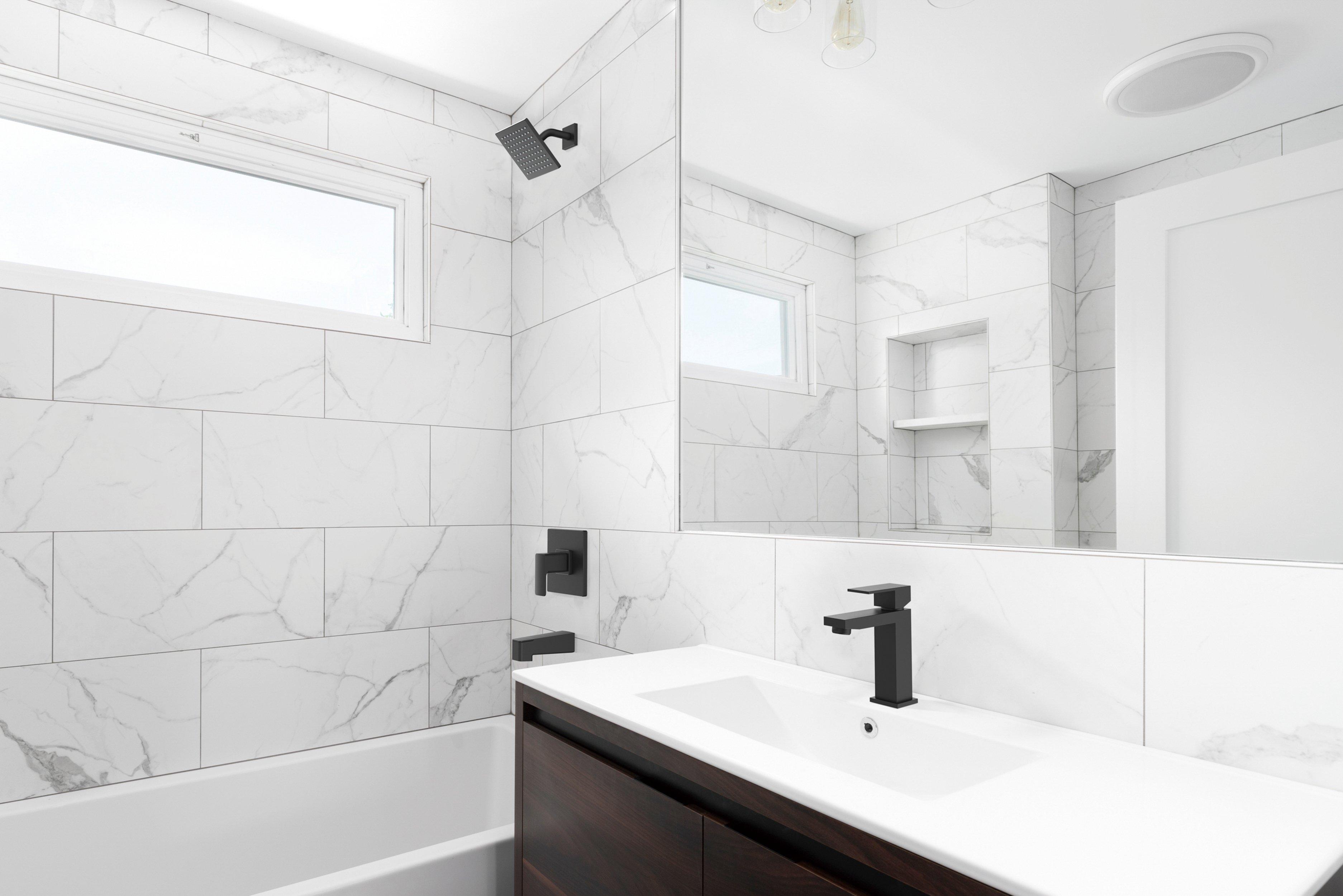 Royce Monoblock Matte Black Bath Faucet