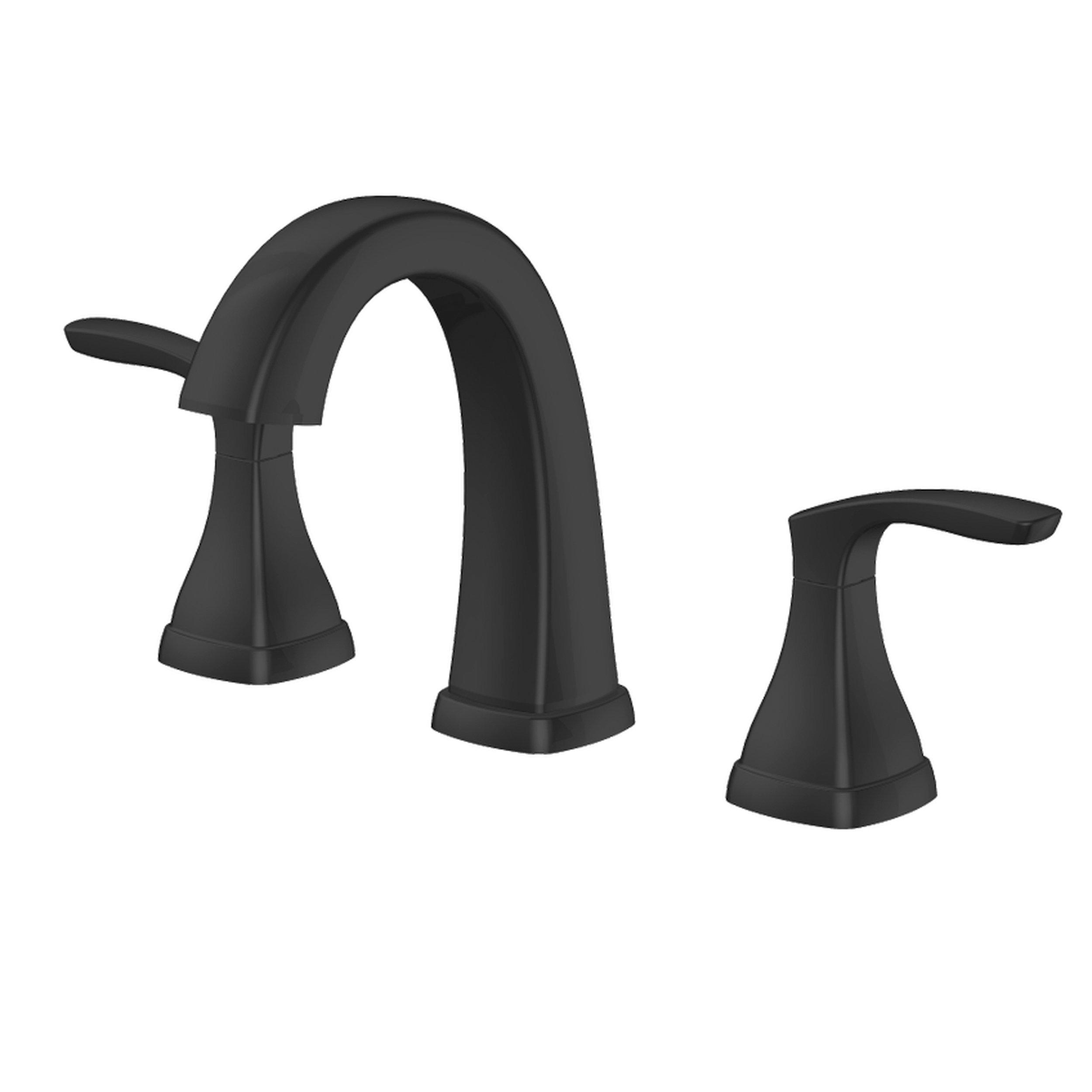 Jadyn 8 in. Widespread Matte Black Bath Faucet