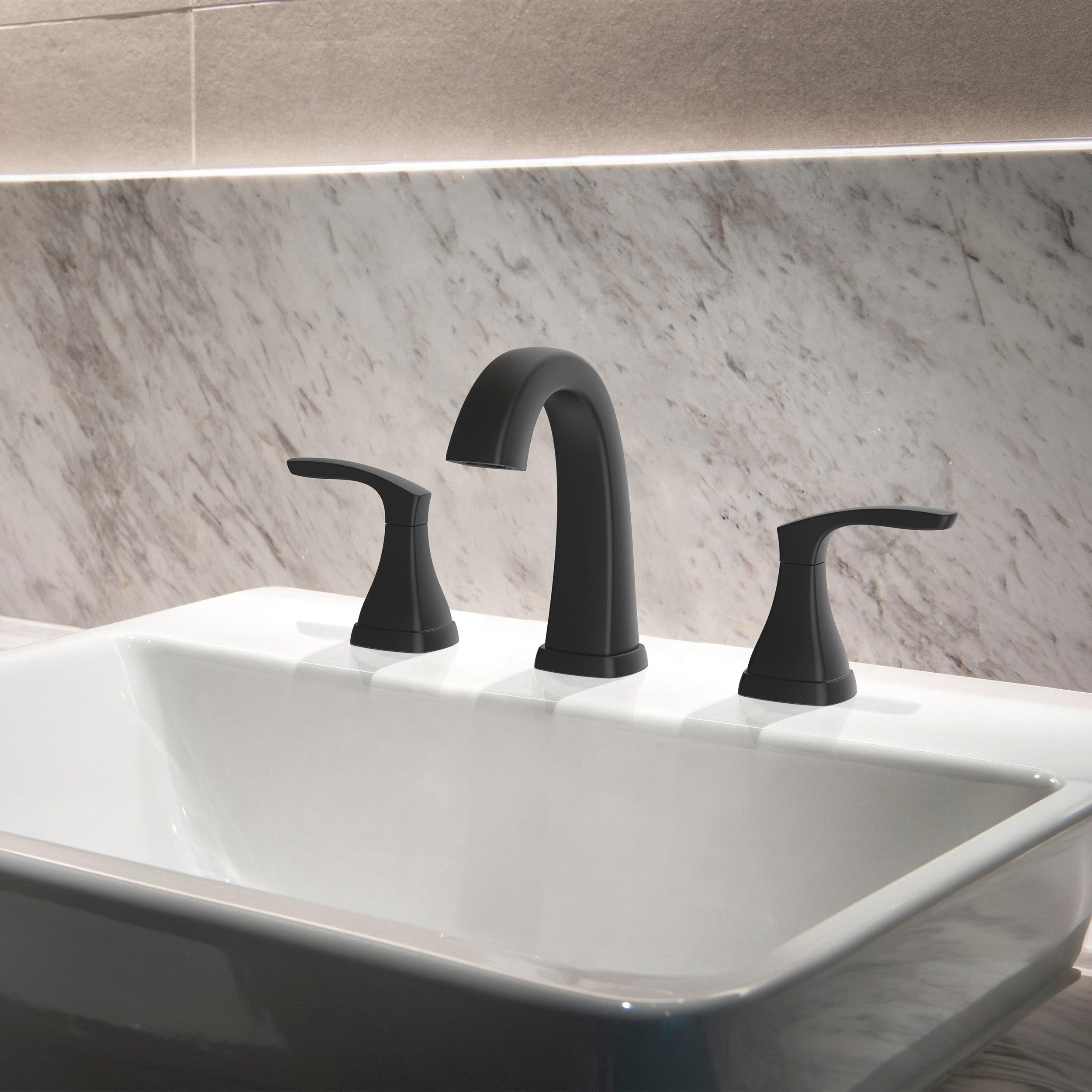 Jadyn 8 in. Widespread Matte Black Bath Faucet
