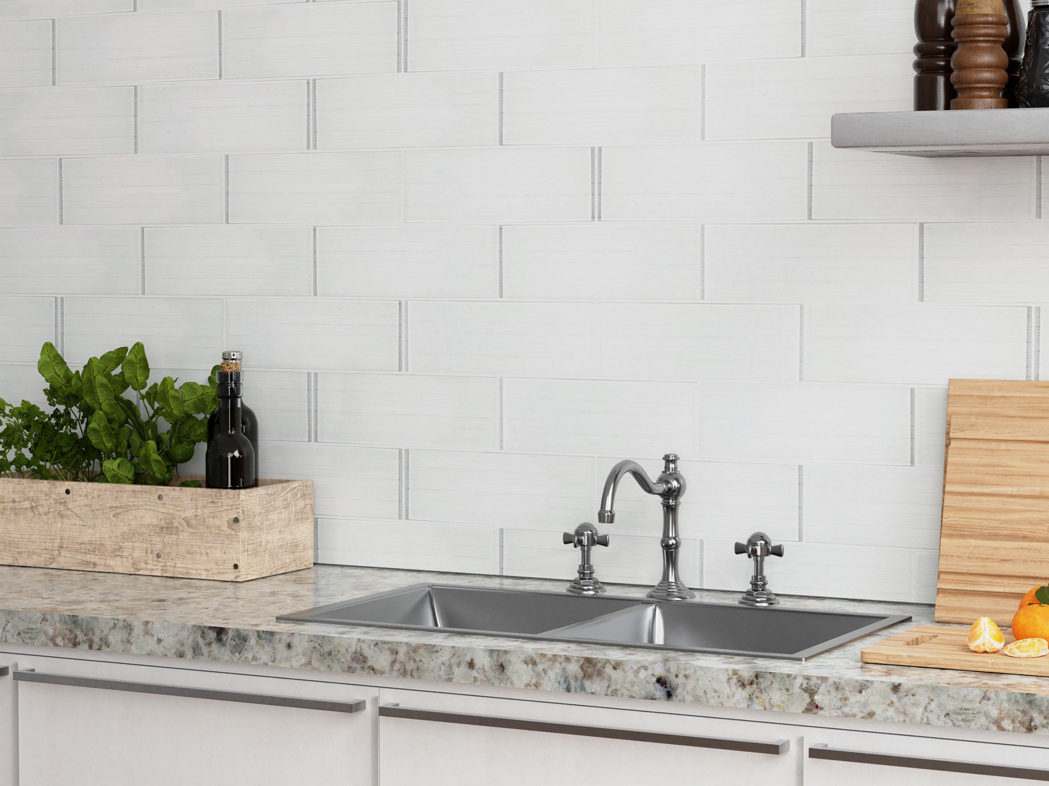 Crystal White Ice Glass Tile