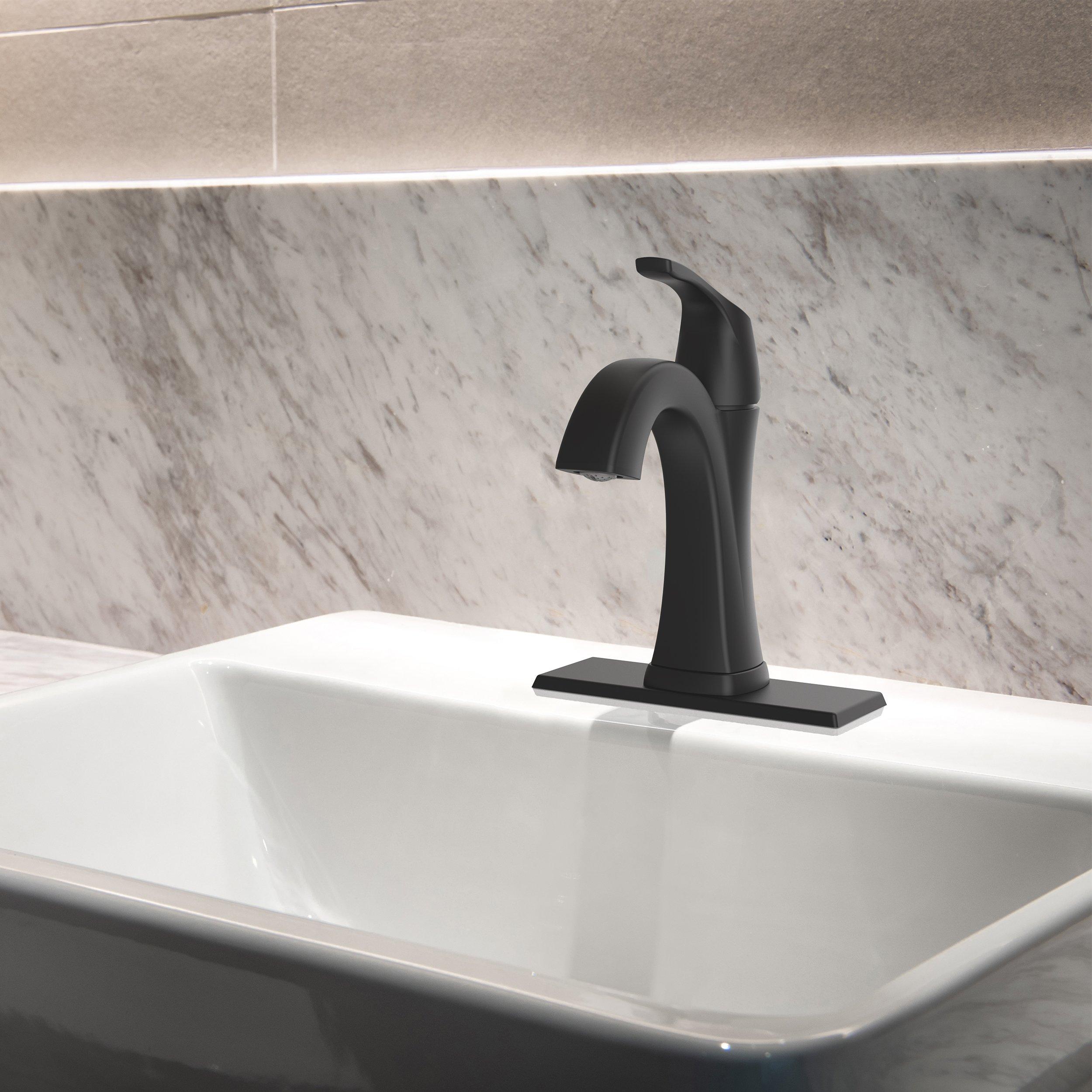Jadyn Monoblock Matte Black Bath Faucet