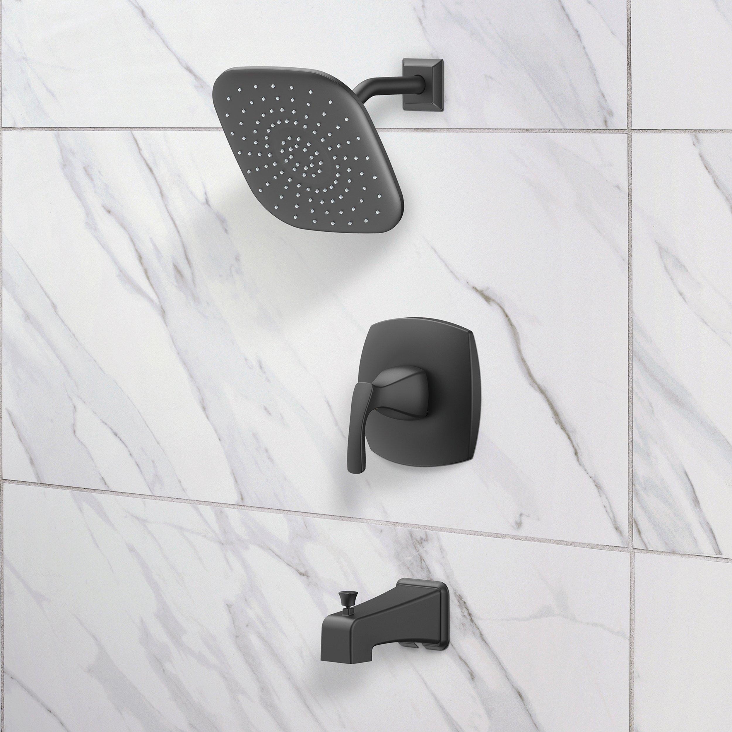 Jadyn Matte Black Shower and Tub Combination