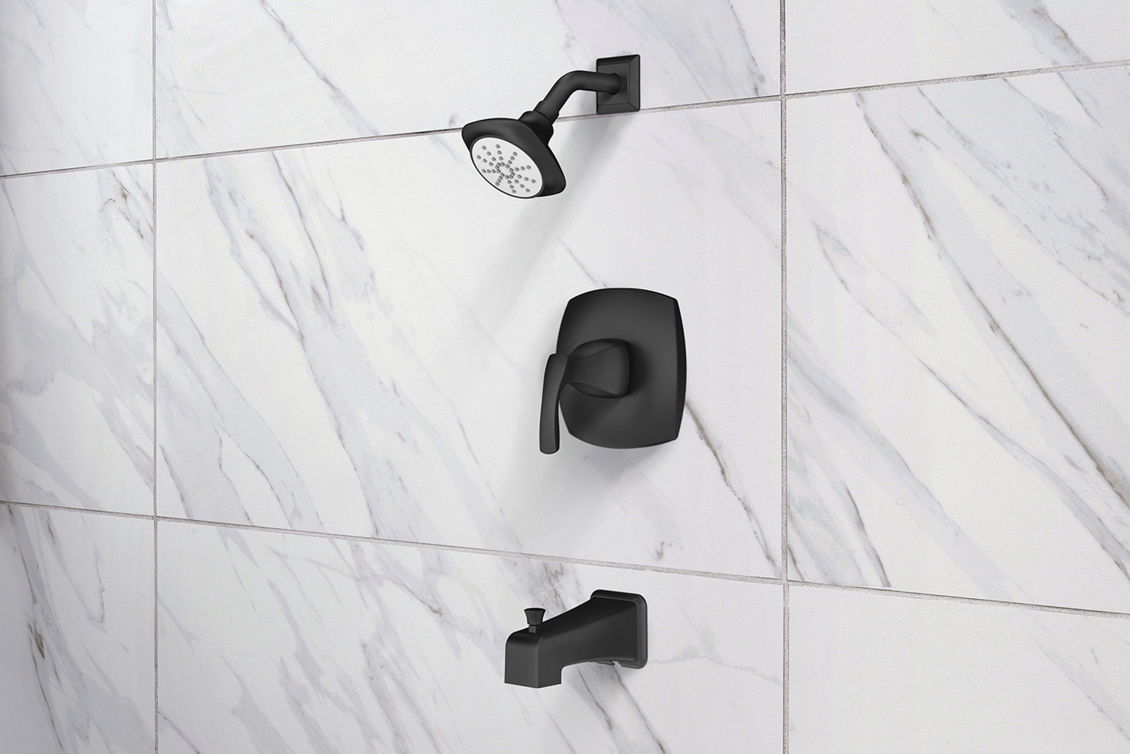 Jadyn Matte Black Shower and Tub Combination