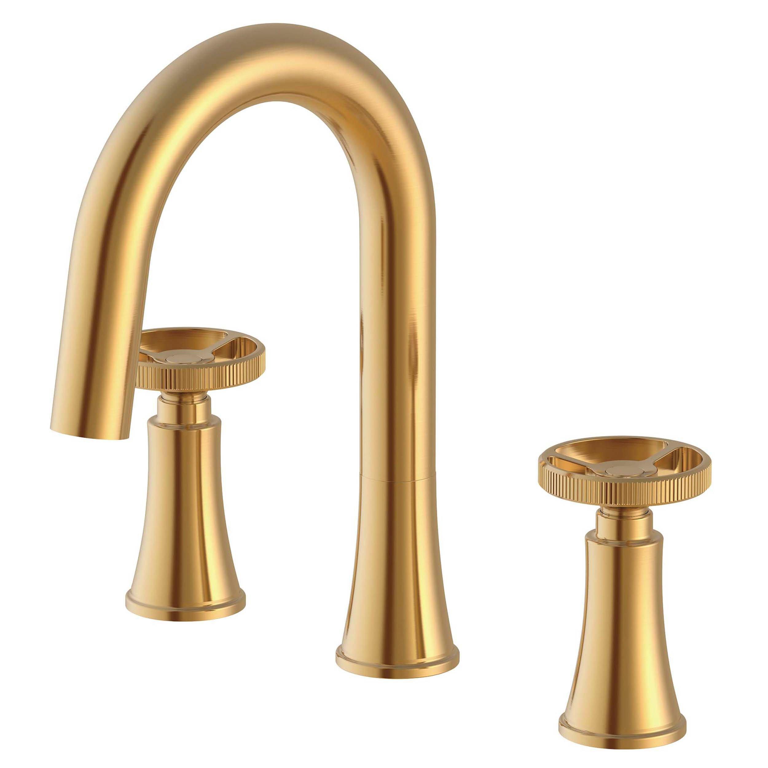 Abbey 8 in. Widespread Brushed Gold Bath Faucet