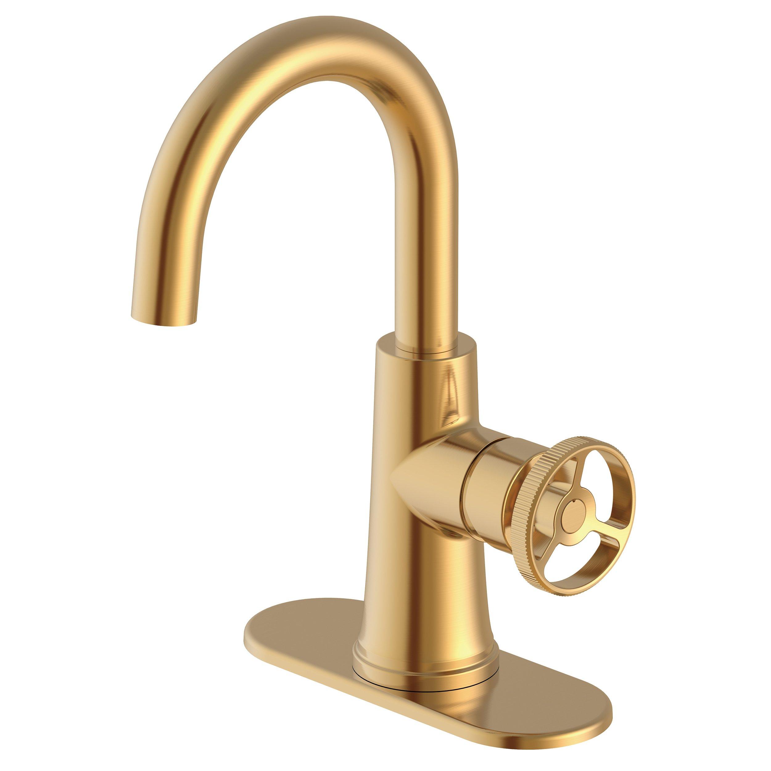 Abbey Monoblock Brushed Gold Bath Faucet