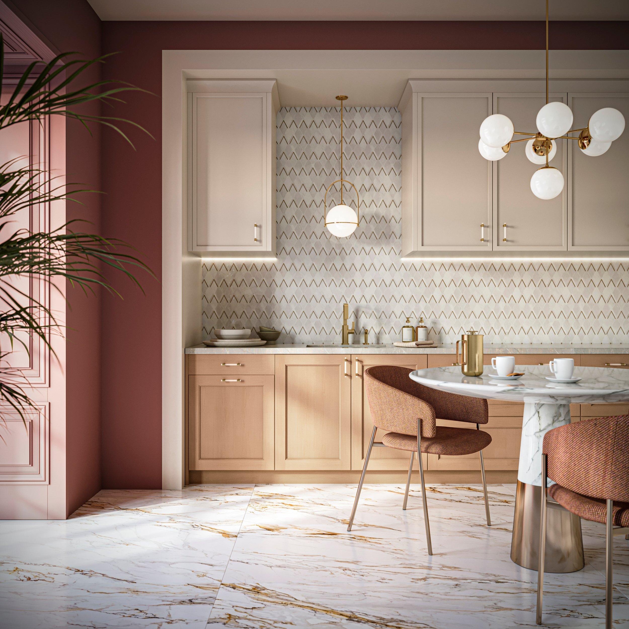 Alana Brushed Gold Ribbon Spout Kitchen Faucet