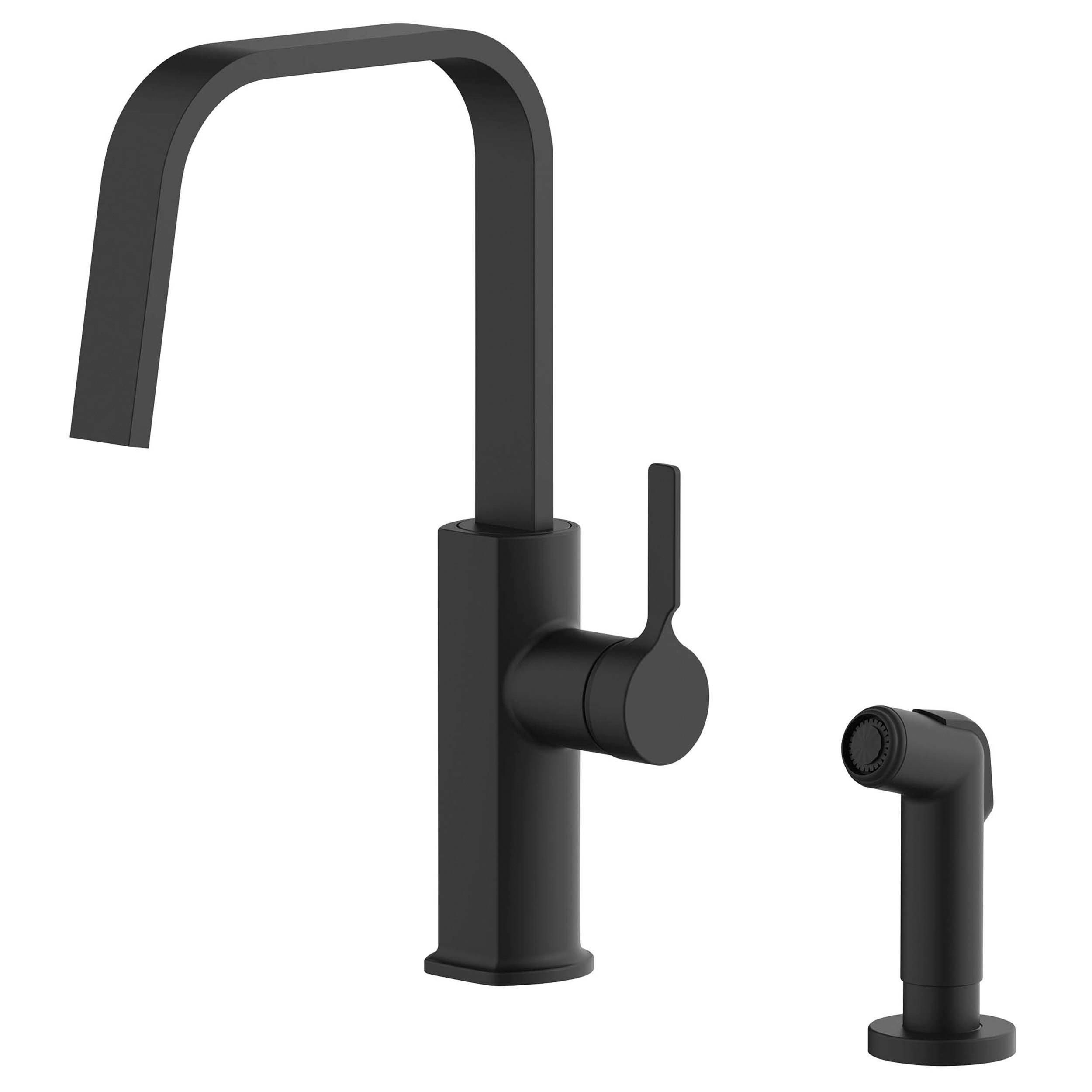 Alana Matte Black Ribbon Spout Kitchen Faucet