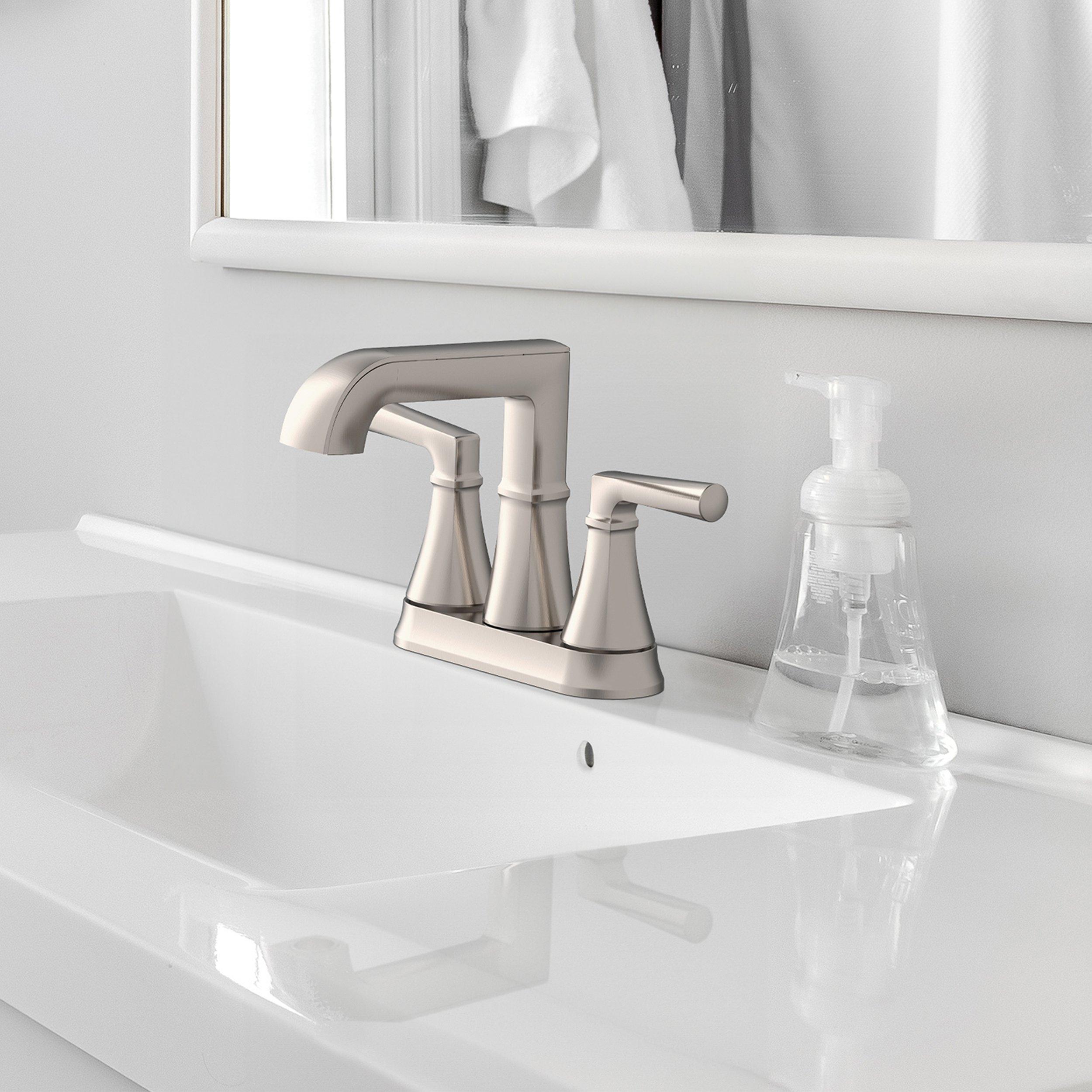 Harper 4 in. Centerset Brushed Nickel Bath Faucet