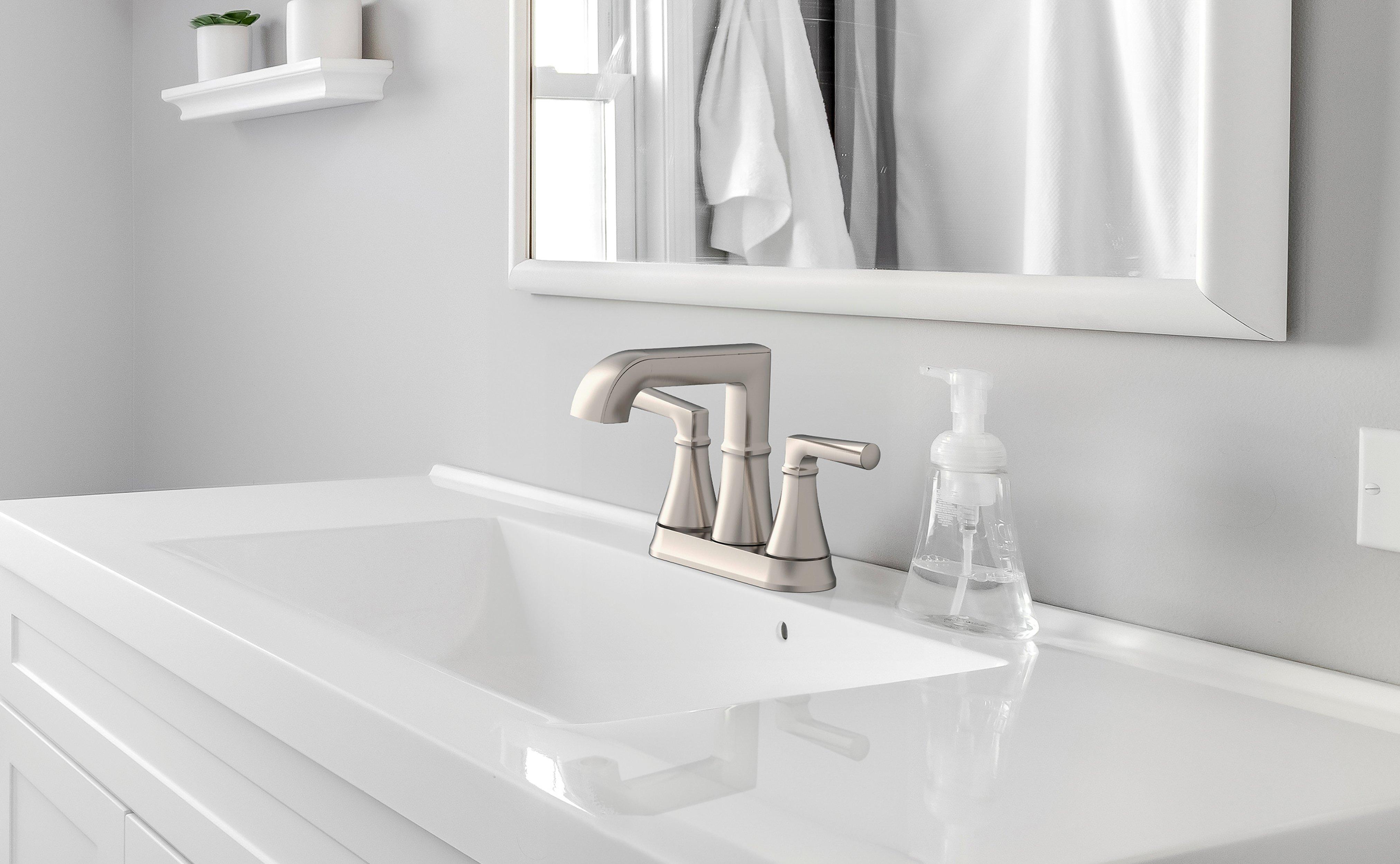 Harper 4 in. Centerset Brushed Nickel Bath Faucet