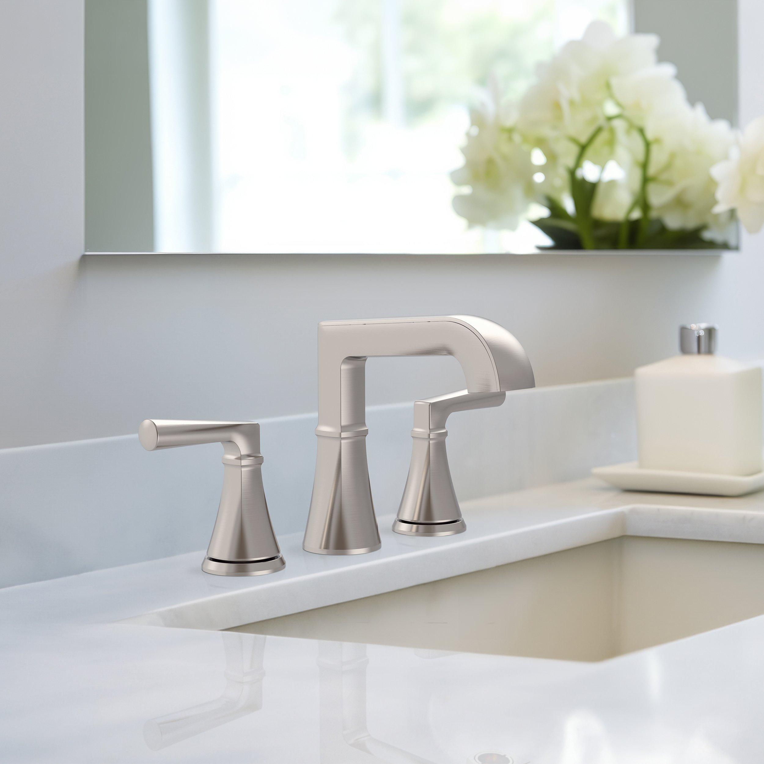 Harper 8 in. Widespread Brushed Nickel Bath Faucet