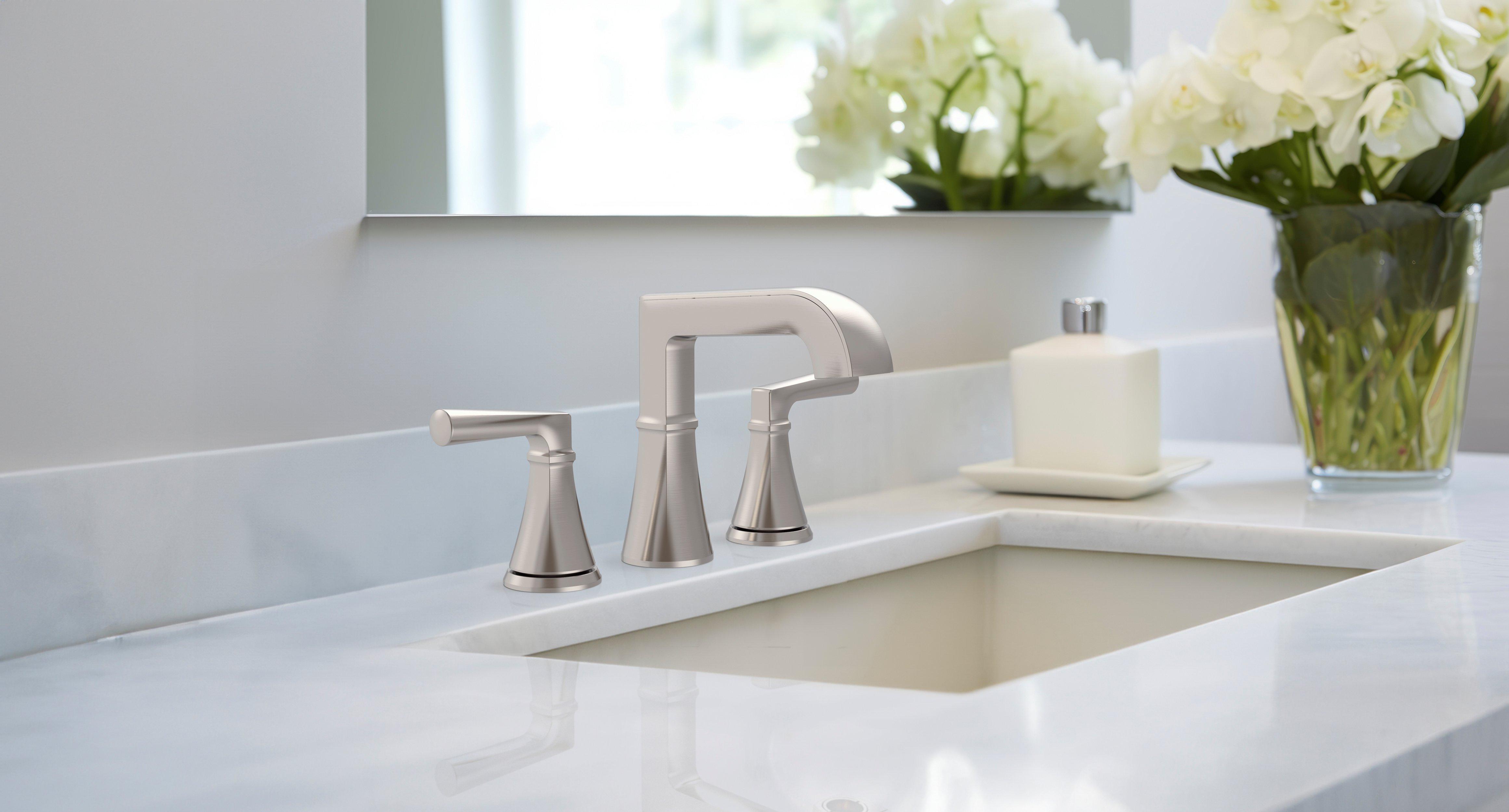 Harper 8 in. Widespread Brushed Nickel Bath Faucet